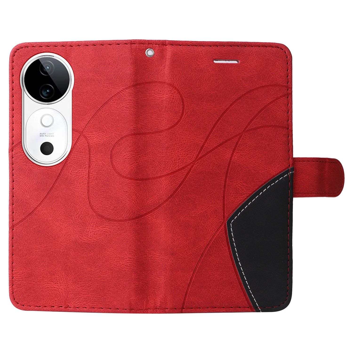 KT Leather Series-1 For vivo S19 5G / V40 5G Case PU Leather Dual Color Phone Cover - Red