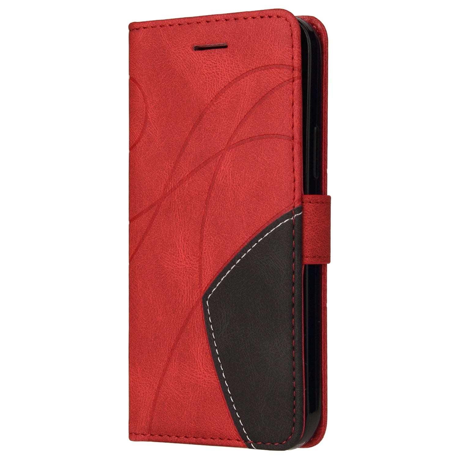 KT Leather Series-1 For vivo S19 5G / V40 5G Case PU Leather Dual Color Phone Cover - Red