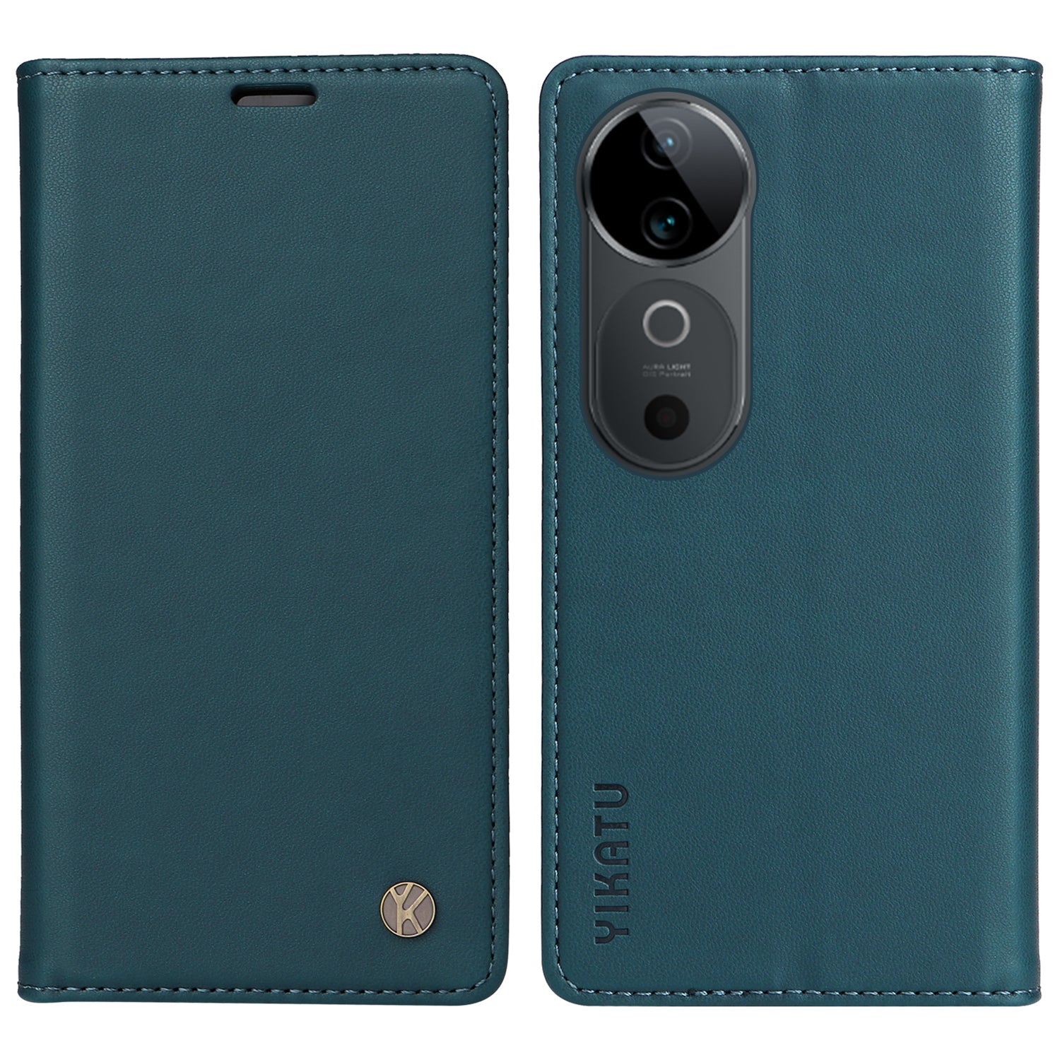 YIKATU YK-001 For vivo S19 5G / V40 5G Case Strong Magnetic Leather Phone Cover - Green