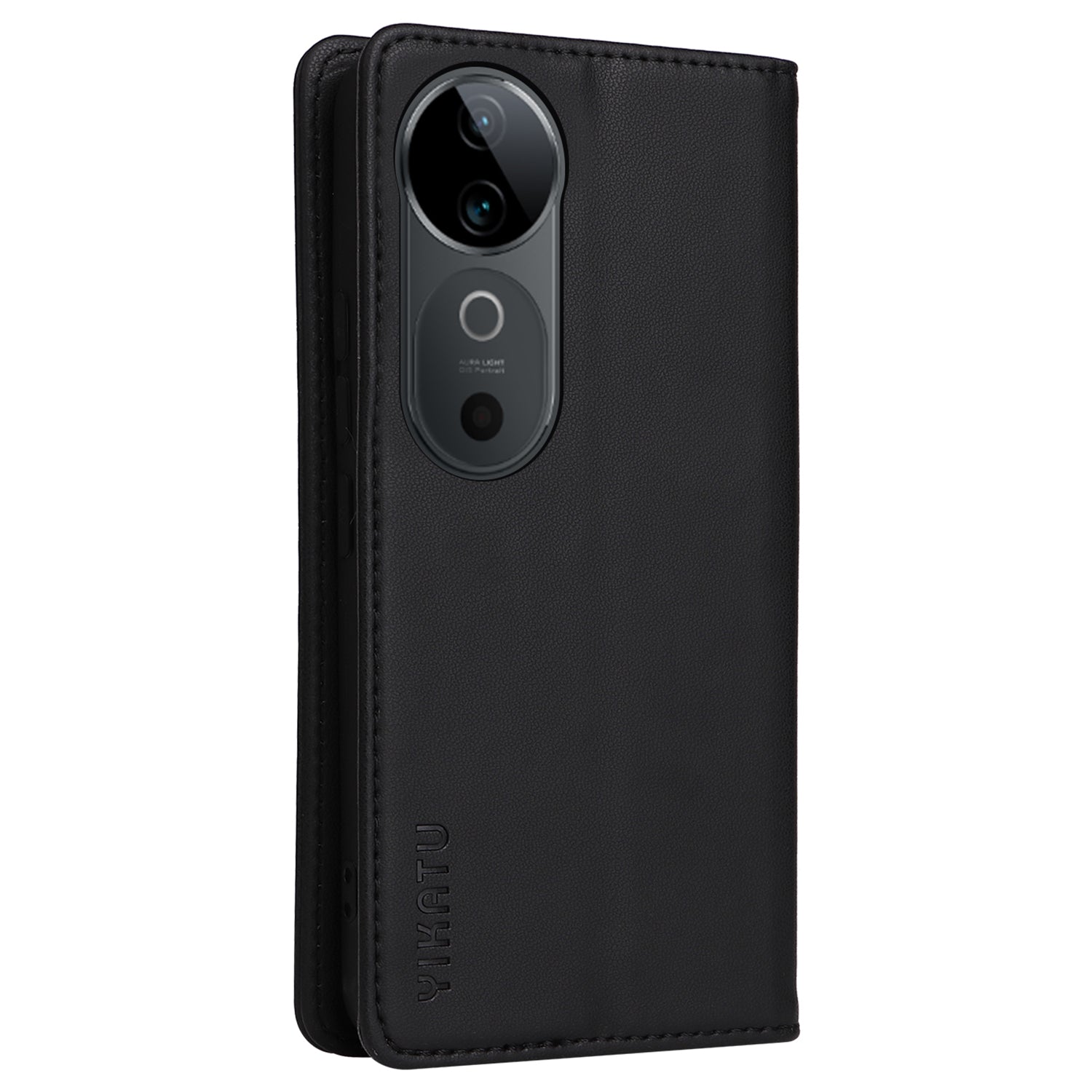 YIKATU YK-001 For vivo S19 5G / V40 5G Case Strong Magnetic Leather Phone Cover - Black