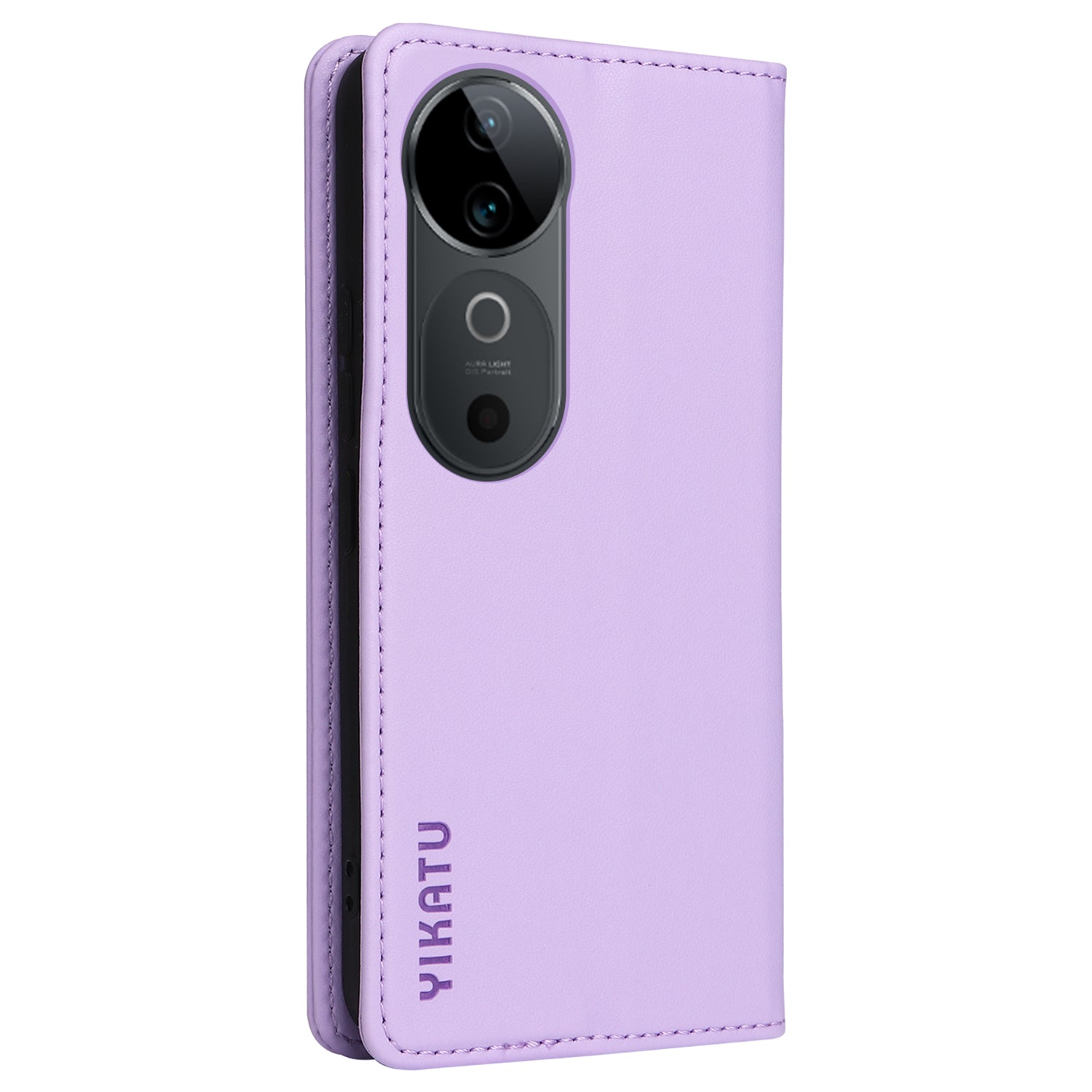 YIKATU YK-001 For vivo S19 5G / V40 5G Case Strong Magnetic Leather Phone Cover - Light Purple