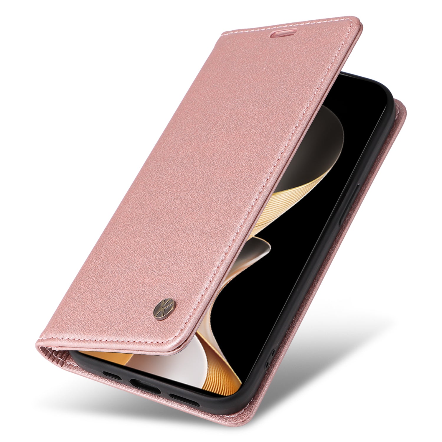 YIKATU YK-001 For vivo S19 5G / V40 5G Case Strong Magnetic Leather Phone Cover - Rose Gold