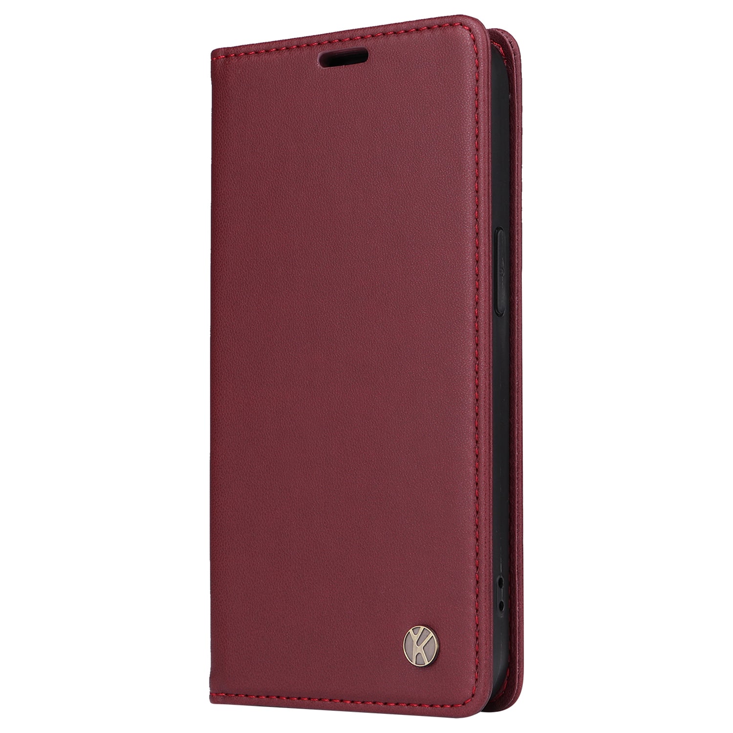 YIKATU YK-001 For vivo S19 5G / V40 5G Case Strong Magnetic Leather Phone Cover - Wine Red