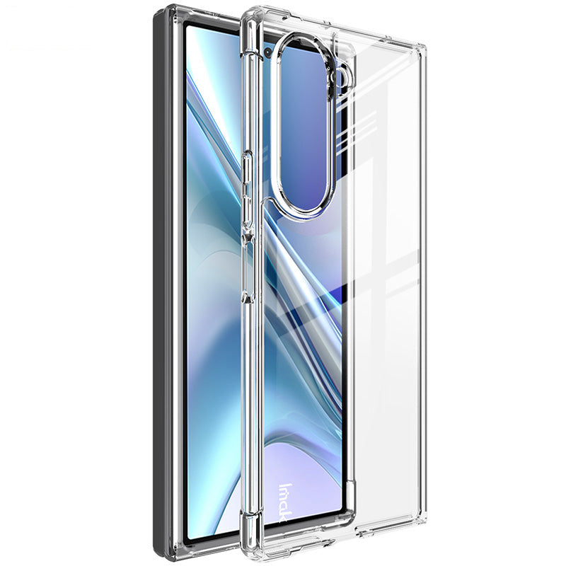 IMAK For Samsung Galaxy Z Fold6 5G Case TPU Frame PC Back Clear Phone Cover