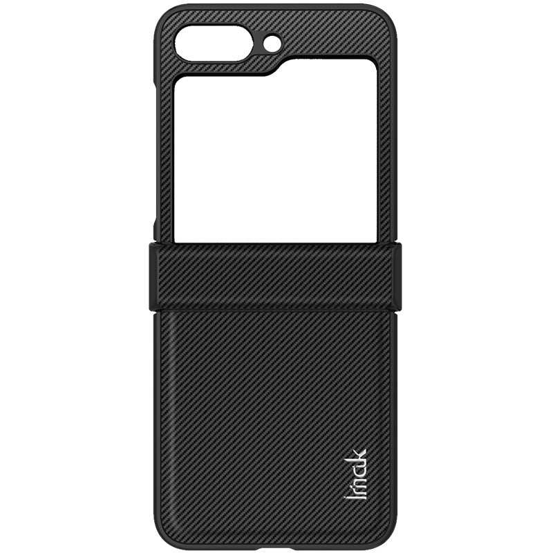 IMAK Ruiyi Series for Samsung Galaxy Z Flip6 5G Case Leather+PC Phone Cover Carbon Fiber Texture