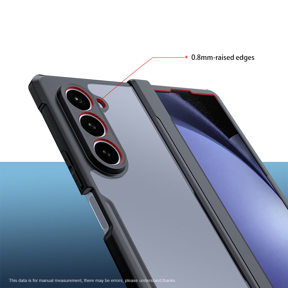 Bulk Buy XUNDD For Samsung Galaxy Z Fold6 5G Case Dropproof TPU+Acrylic Phone Cover with Screen Film / Protective Bar