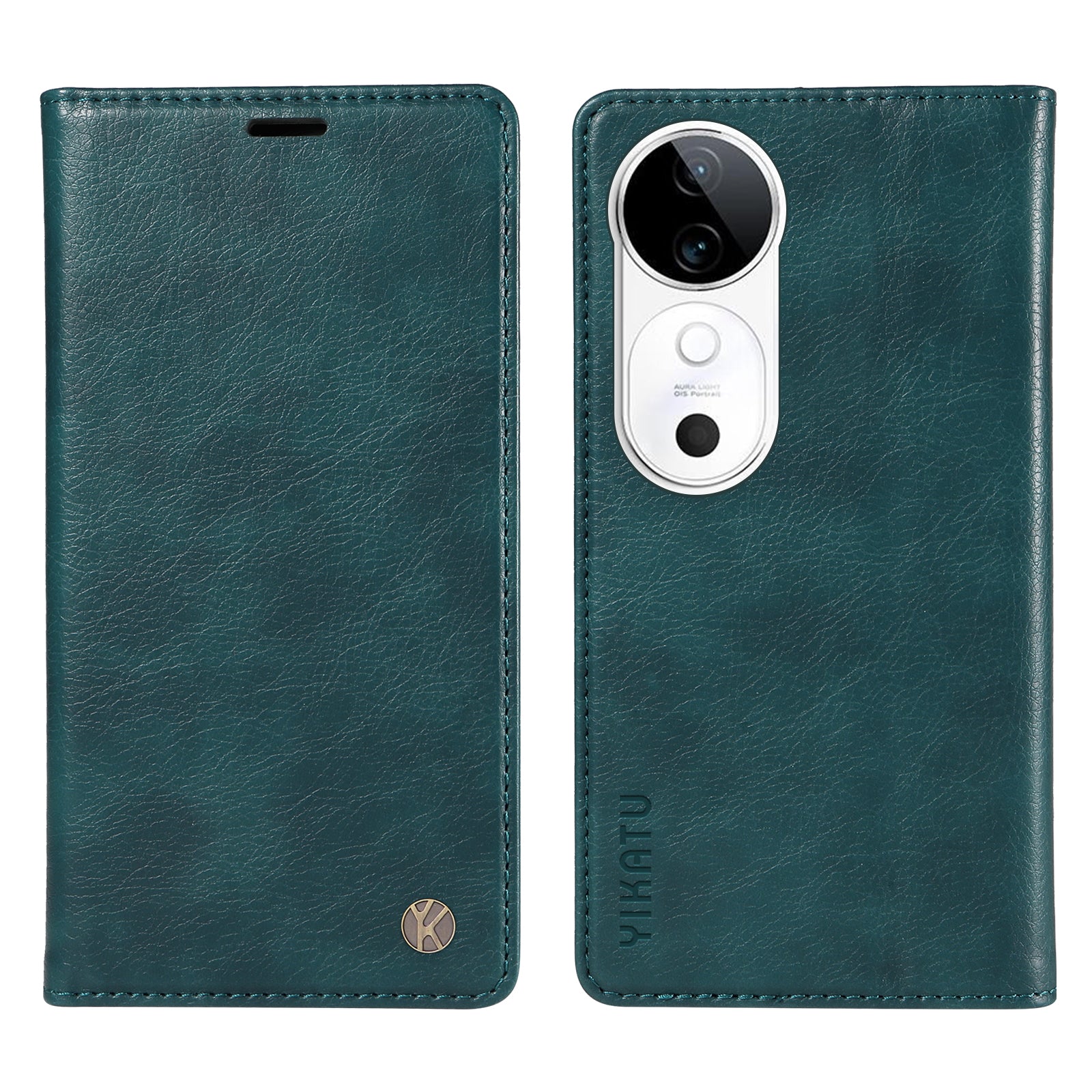 YIKATU YK-006 For vivo S19 5G / V40 5G Wallet Case Litchi Texture Leather Phone Cover - Blue