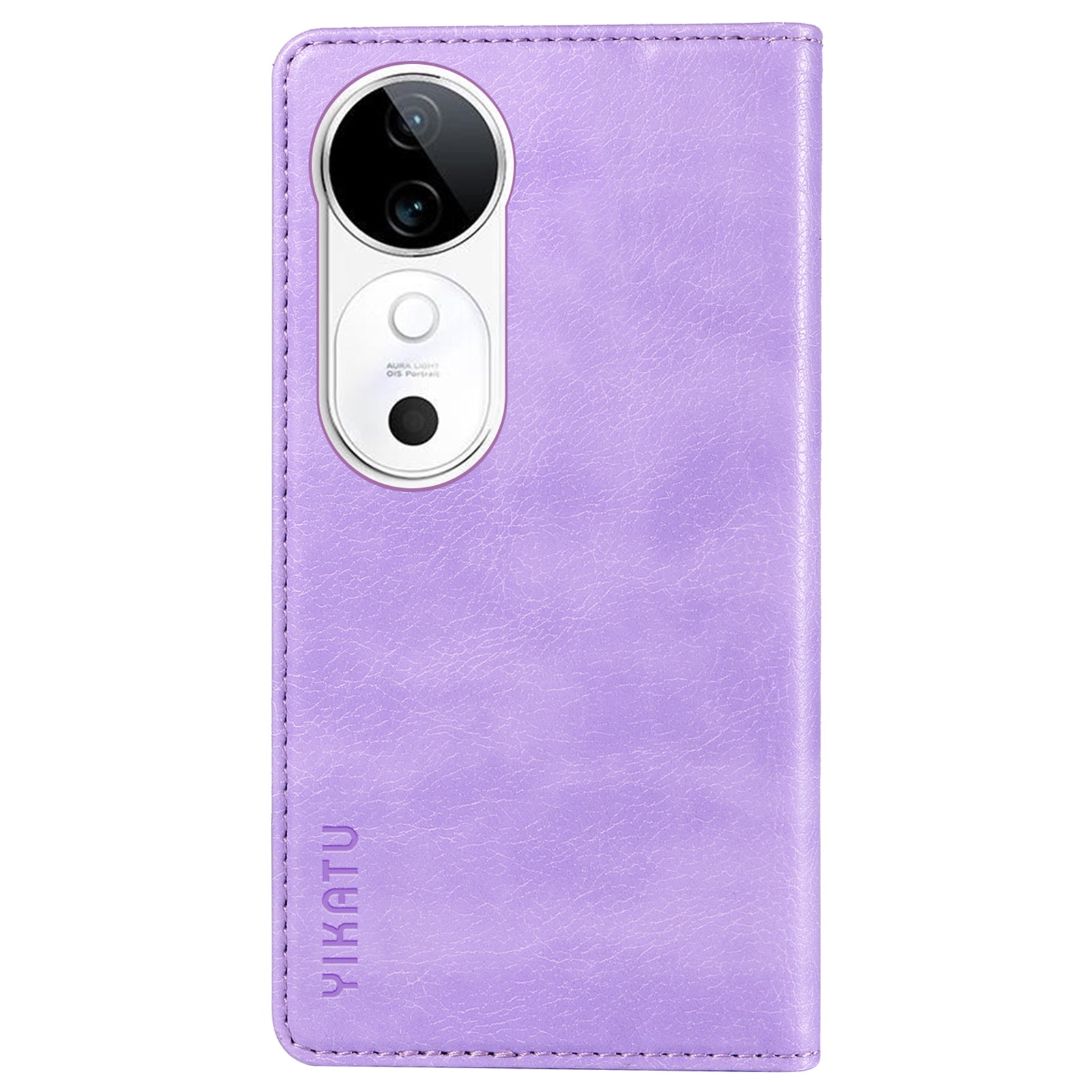 YIKATU YK-006 For vivo S19 5G / V40 5G Wallet Case Litchi Texture Leather Phone Cover - Purple