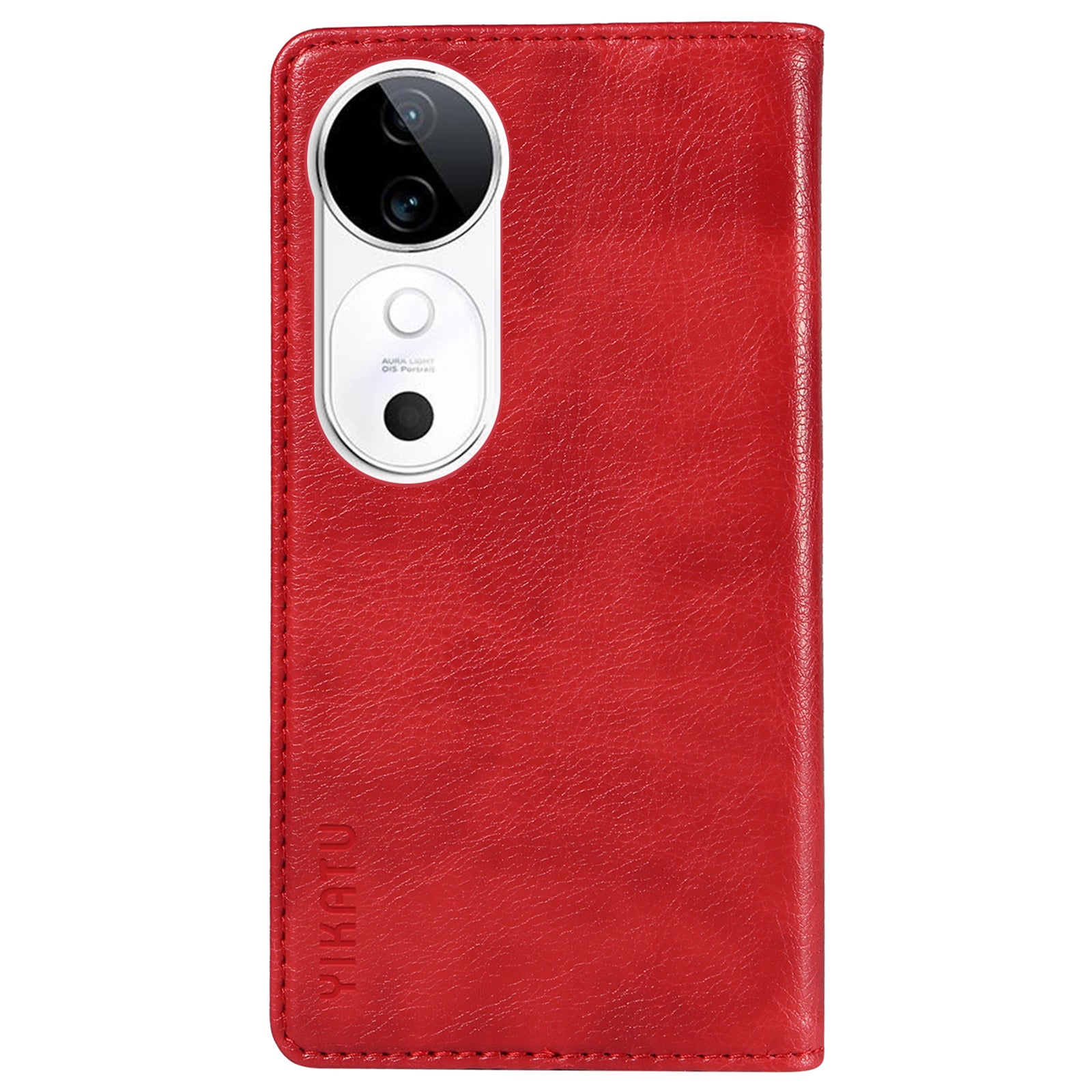 YIKATU YK-006 For vivo S19 5G / V40 5G Wallet Case Litchi Texture Leather Phone Cover - Red