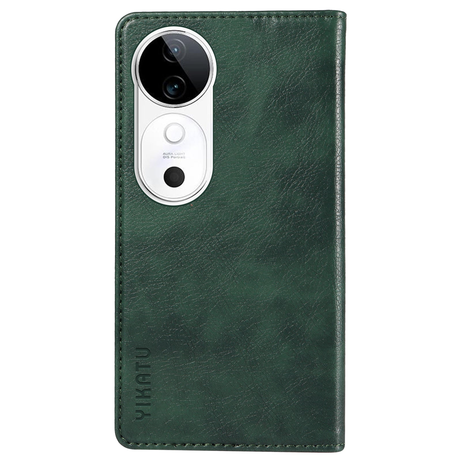 YIKATU YK-006 For vivo S19 5G / V40 5G Wallet Case Litchi Texture Leather Phone Cover - Green