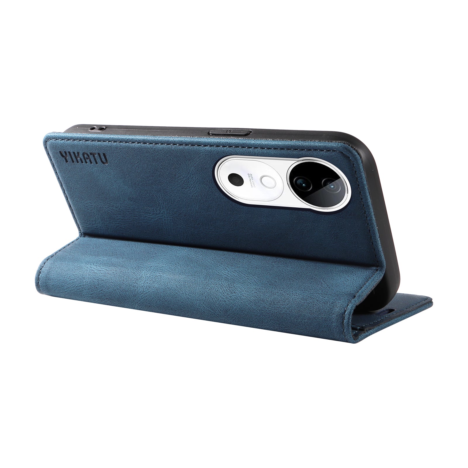 YIKATU YK-004 For vivo S19 5G / V40 5G Case Skin-Touch PU Leather Phone Cover - Blue