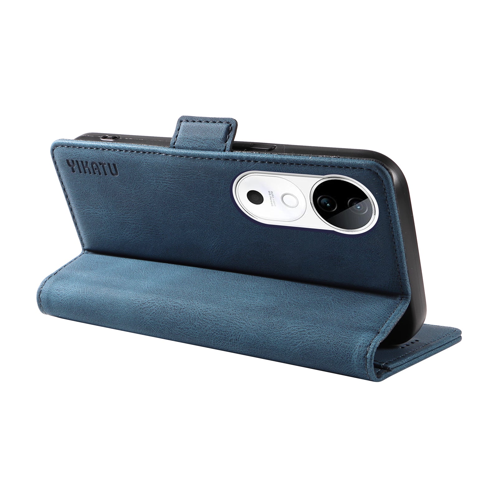 YIKATU YK-005 For vivo S19 5G / V40 5G Leather Phone Case Side Magnetic Clasps - Blue