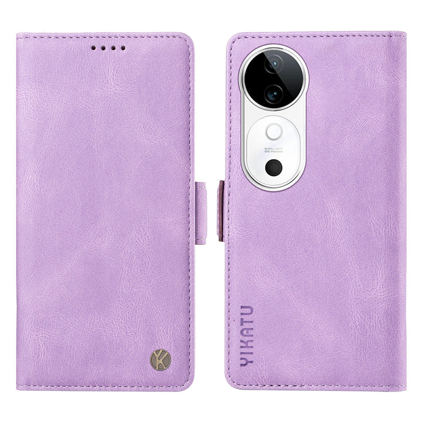 YIKATU YK-005 For vivo S19 5G / V40 5G Leather Phone Case Side Magnetic Clasps - Purple