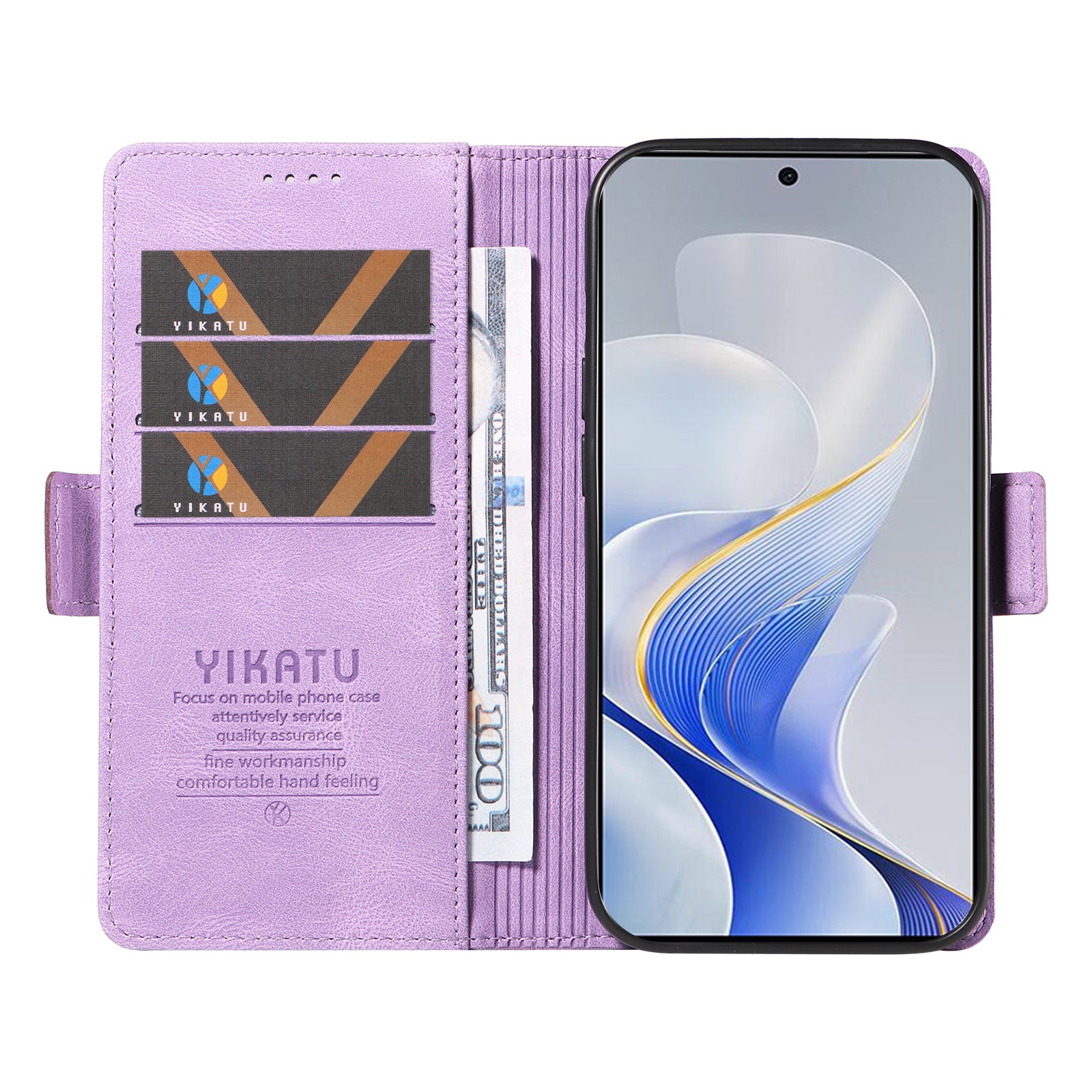 YIKATU YK-005 For vivo S19 5G / V40 5G Leather Phone Case Side Magnetic Clasps - Purple