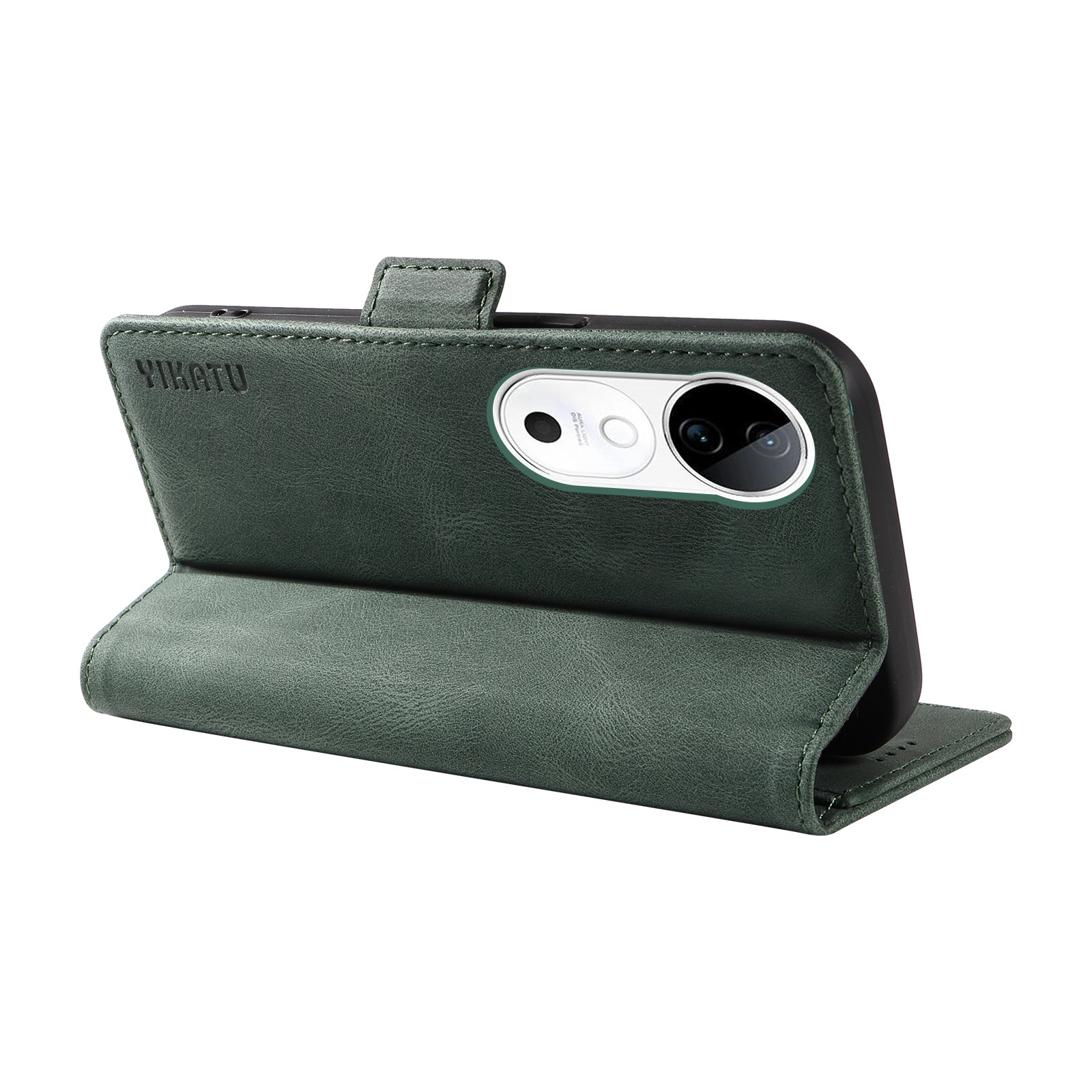 YIKATU YK-005 For vivo S19 5G / V40 5G Leather Phone Case Side Magnetic Clasps - Green