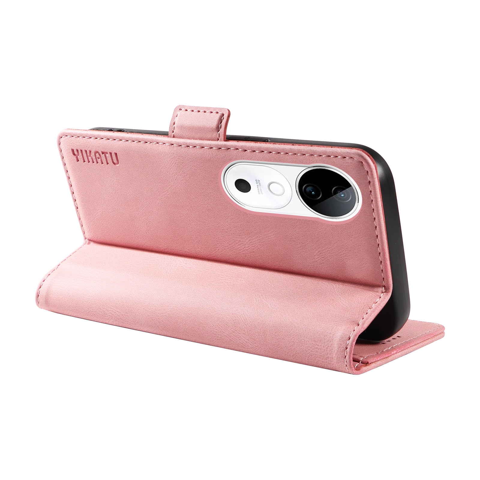 YIKATU YK-005 For vivo S19 5G / V40 5G Leather Phone Case Side Magnetic Clasps - Pink