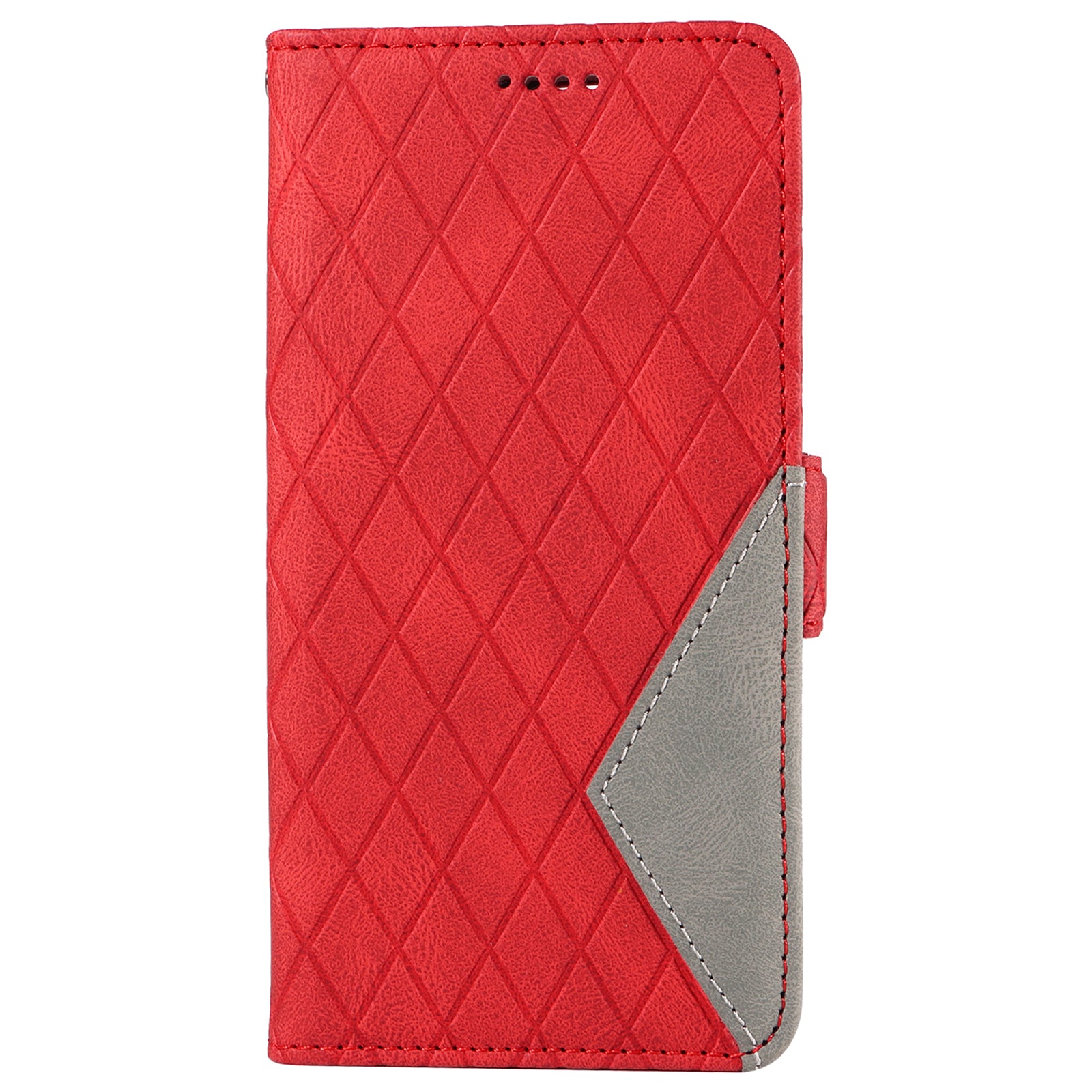 For vivo S19 5G / V40 5G Case Rhombus Splicing Leather Phone Cover - Red