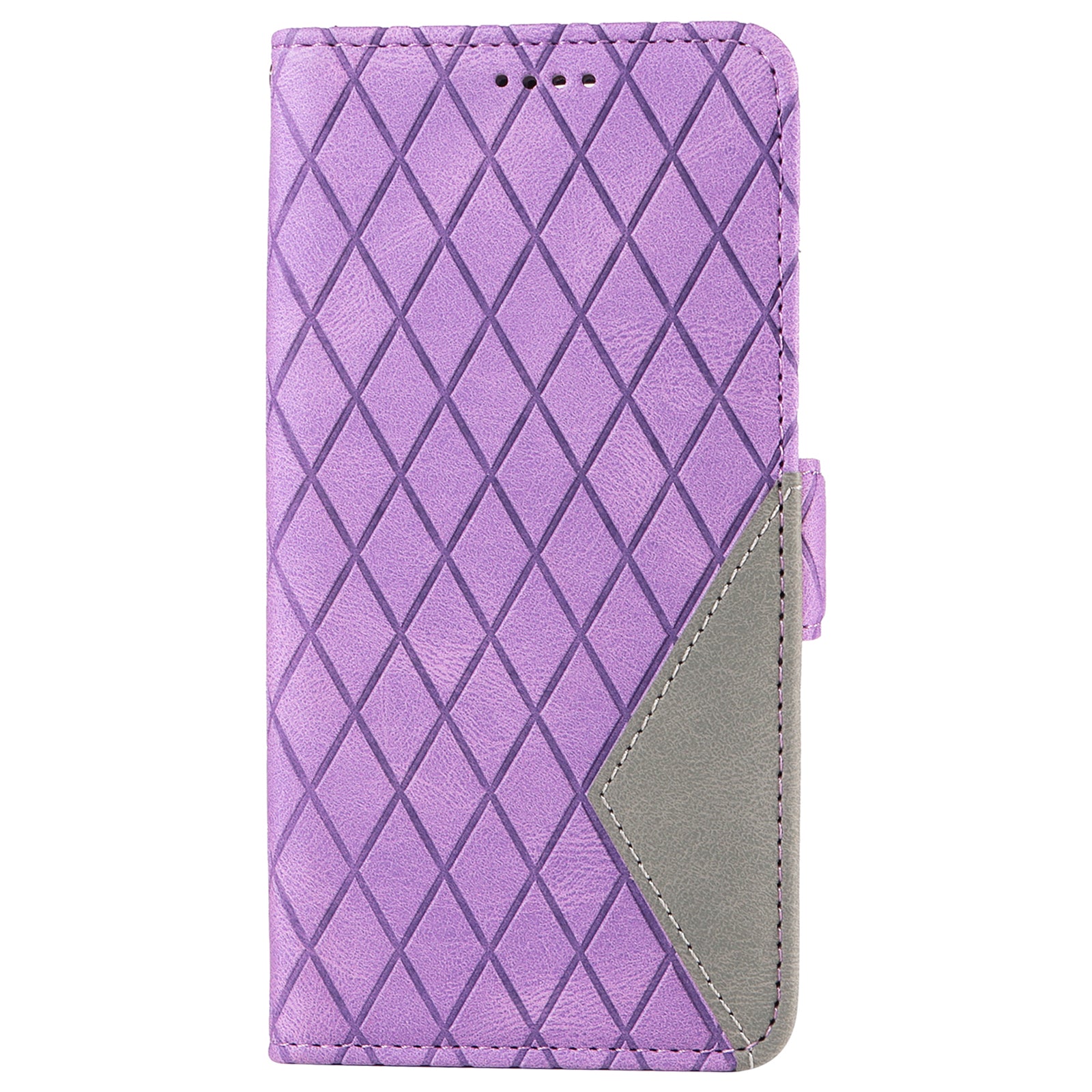 For vivo S19 5G / V40 5G Case Rhombus Splicing Leather Phone Cover - Light Purple