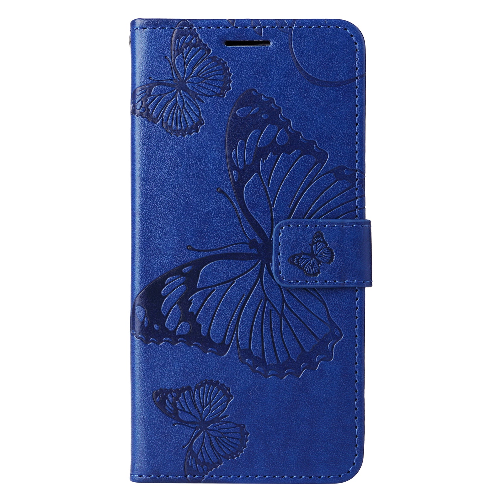 KT Imprinting Flower Series-2 For vivo S19 5G / V40 5G Case Stand Wallet Leather Phone Cover - Blue