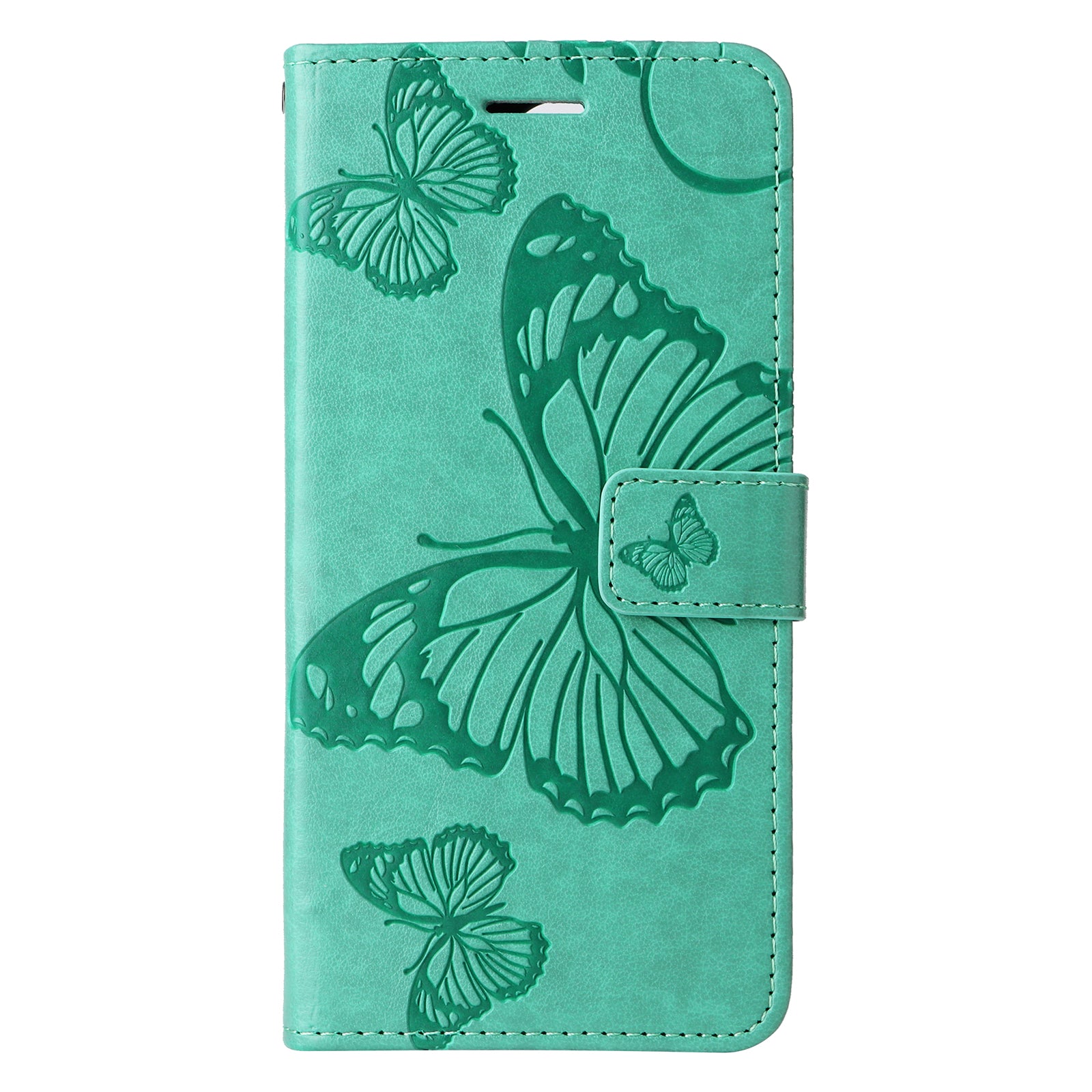 KT Imprinting Flower Series-2 For vivo S19 5G / V40 5G Case Stand Wallet Leather Phone Cover - Green