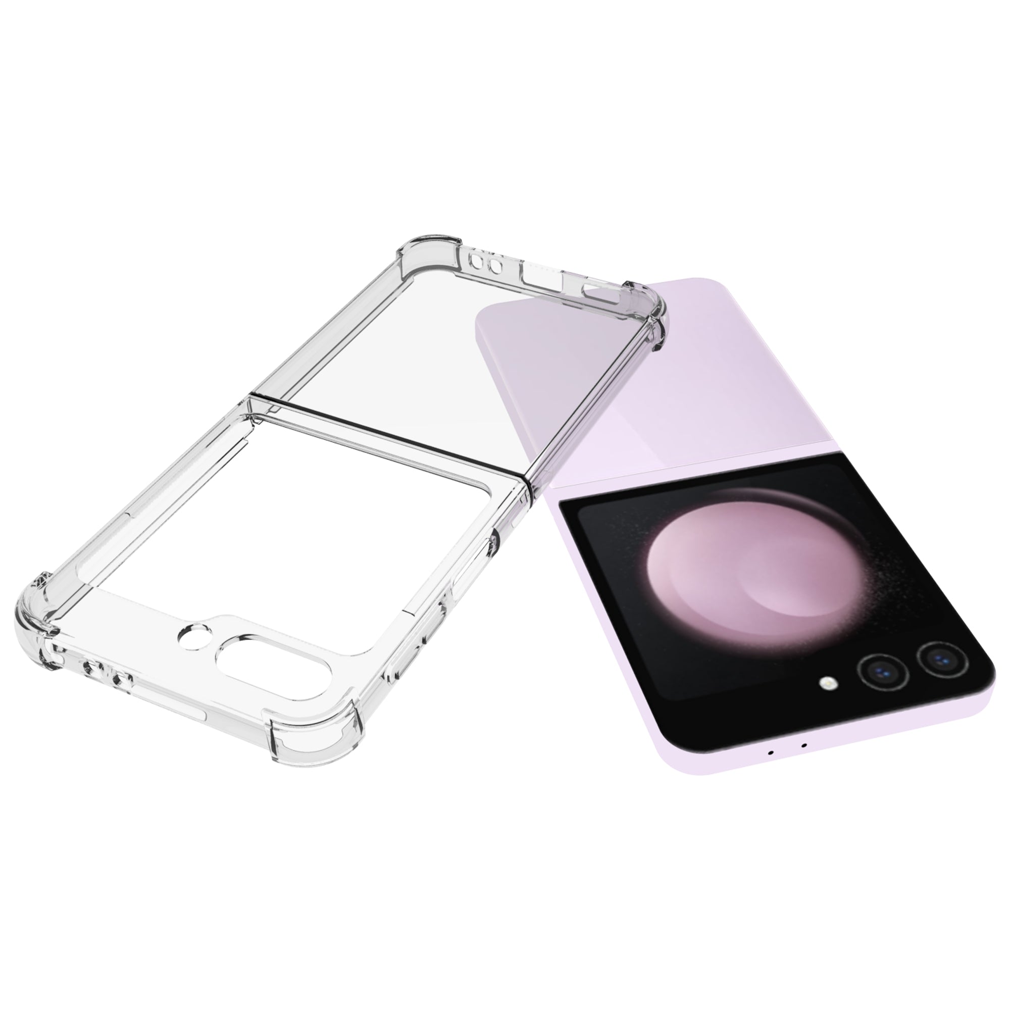 For Samsung Galaxy Z Flip6 5G Slim-Fit TPU Phone Case Non-Slip HD Transparent Mobile Phone Cover