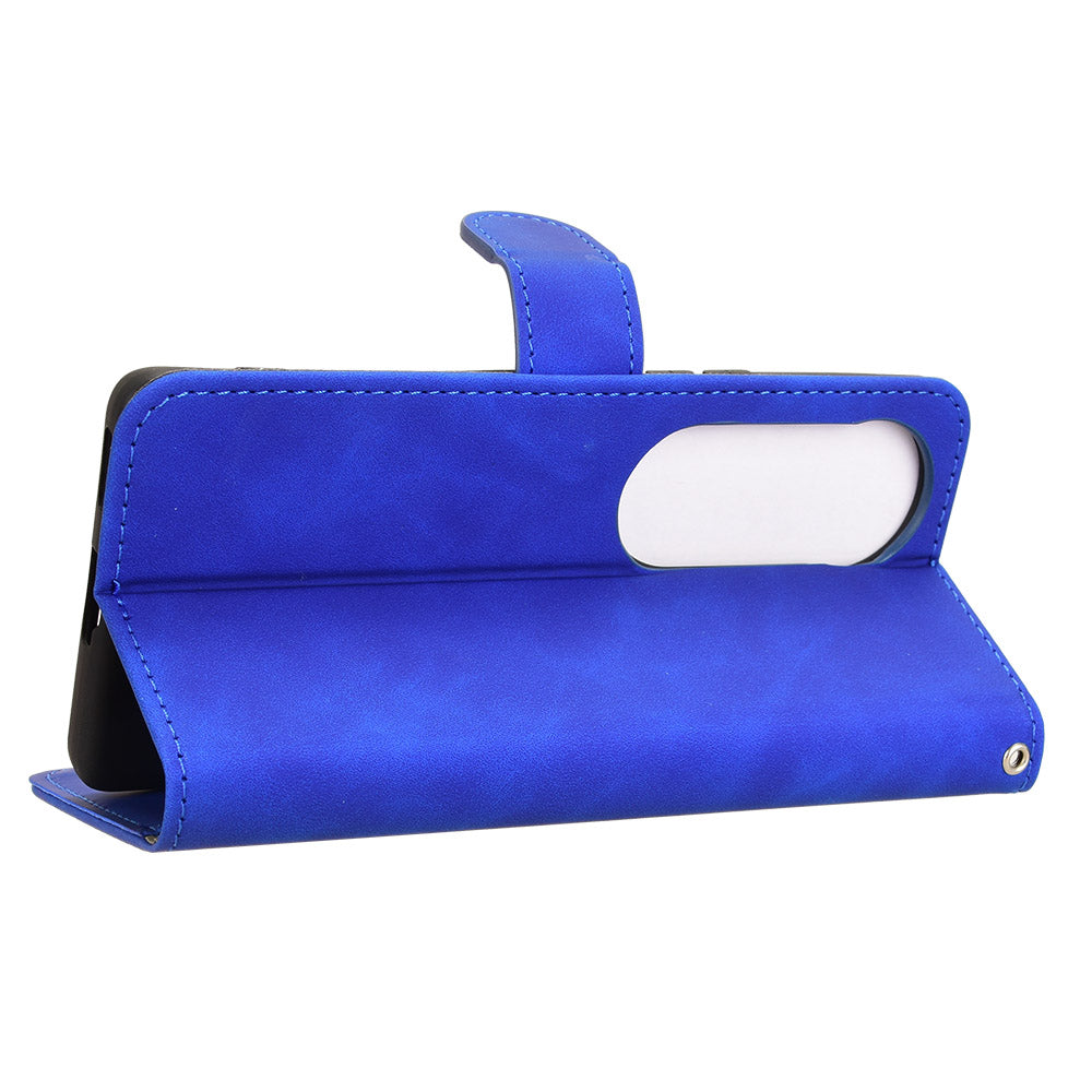 For vivo S19 Pro 5G / V40 5G Case Full Protection Leather Wallet Stand Anti-fall Phone Cover - Blue