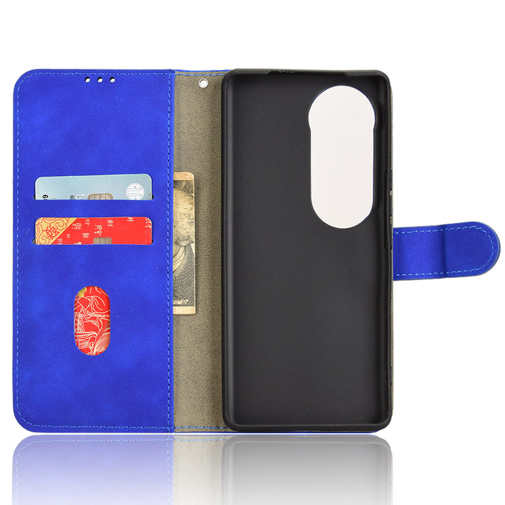 For vivo S19 Pro 5G / V40 5G Case Full Protection Leather Wallet Stand Anti-fall Phone Cover - Blue