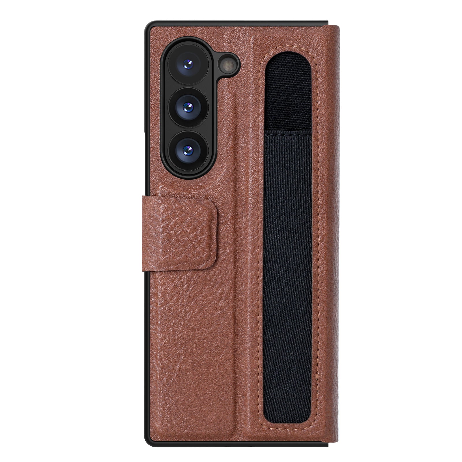 NILLKIN For Samsung Galaxy Z Fold6 5G Case PU + PC Stand Design Phone Cover with Card Slot - Brown