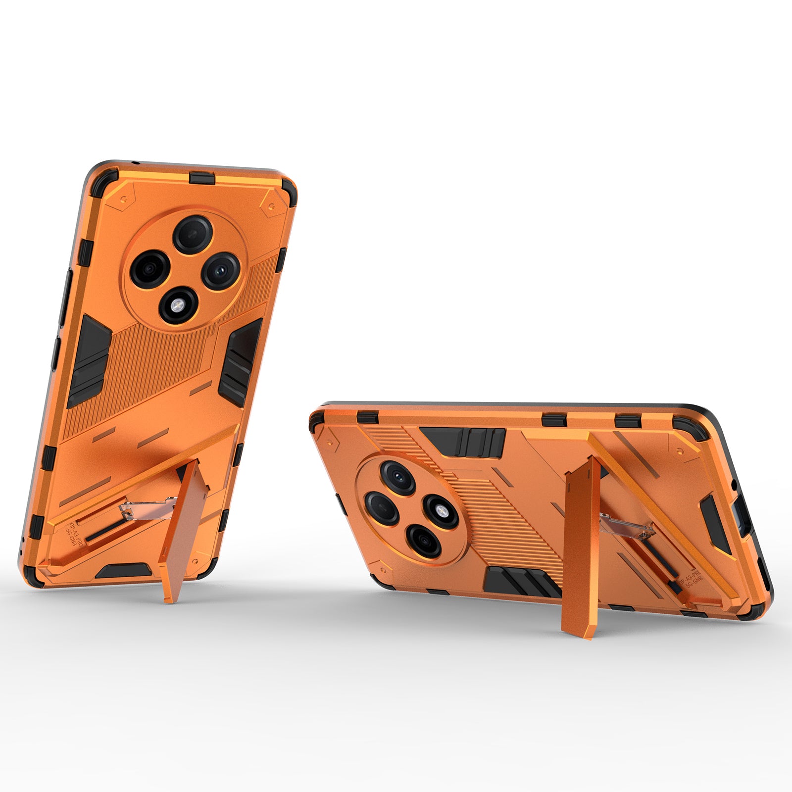 For Oppo F27 Pro+ 5G Case Kickstand Hybrid Hard PC Soft TPU Phone Cover - Orange