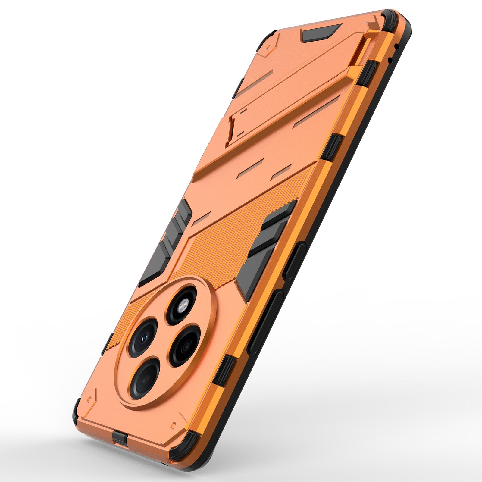 For Oppo F27 Pro+ 5G Case Kickstand Hybrid Hard PC Soft TPU Phone Cover - Orange