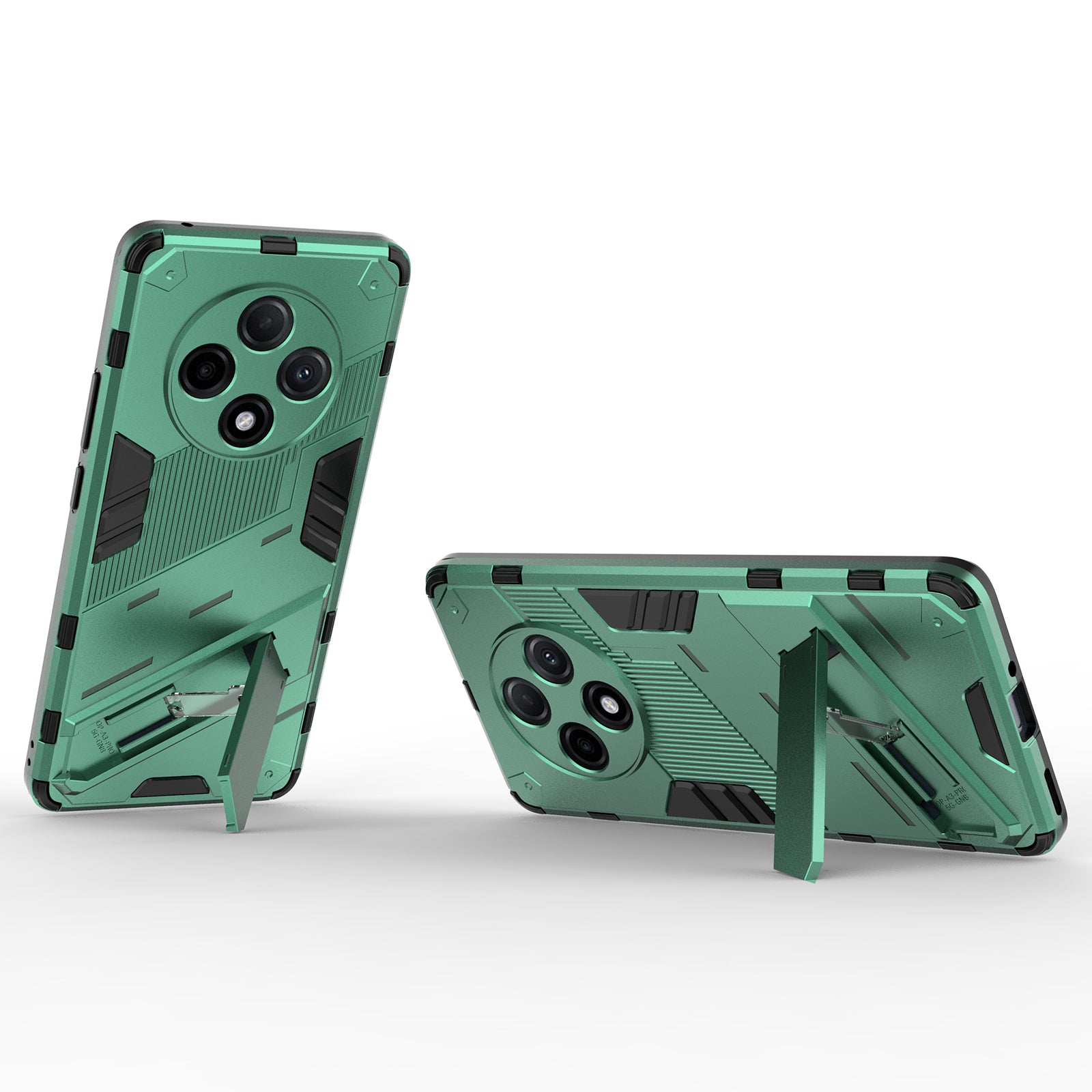 For Oppo F27 Pro+ 5G Case Kickstand Hybrid Hard PC Soft TPU Phone Cover - Green