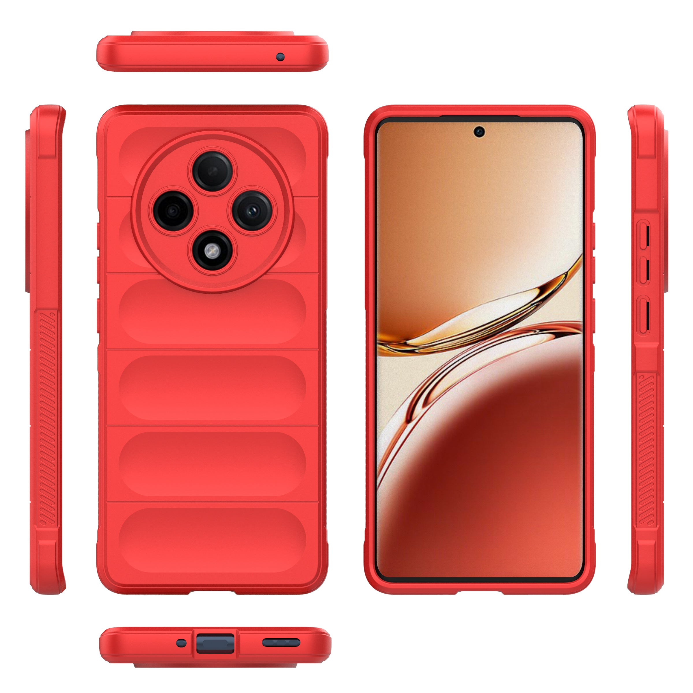 For Oppo F27 Pro+ 5G Case Soft TPU Drop Resistant Phone Cover - Red