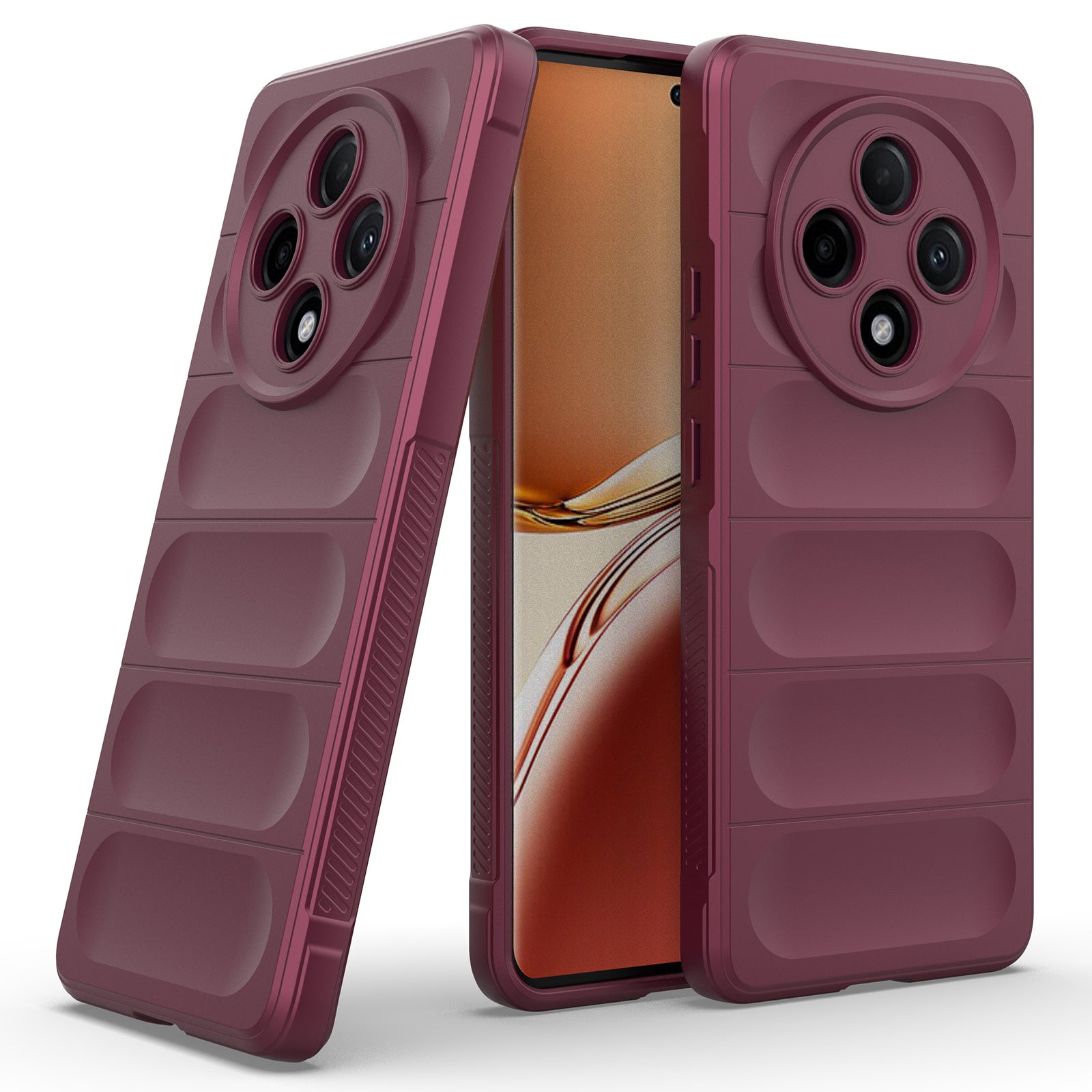 For Oppo F27 Pro+ 5G Case Soft TPU Drop Resistant Phone Cover - Wine Red