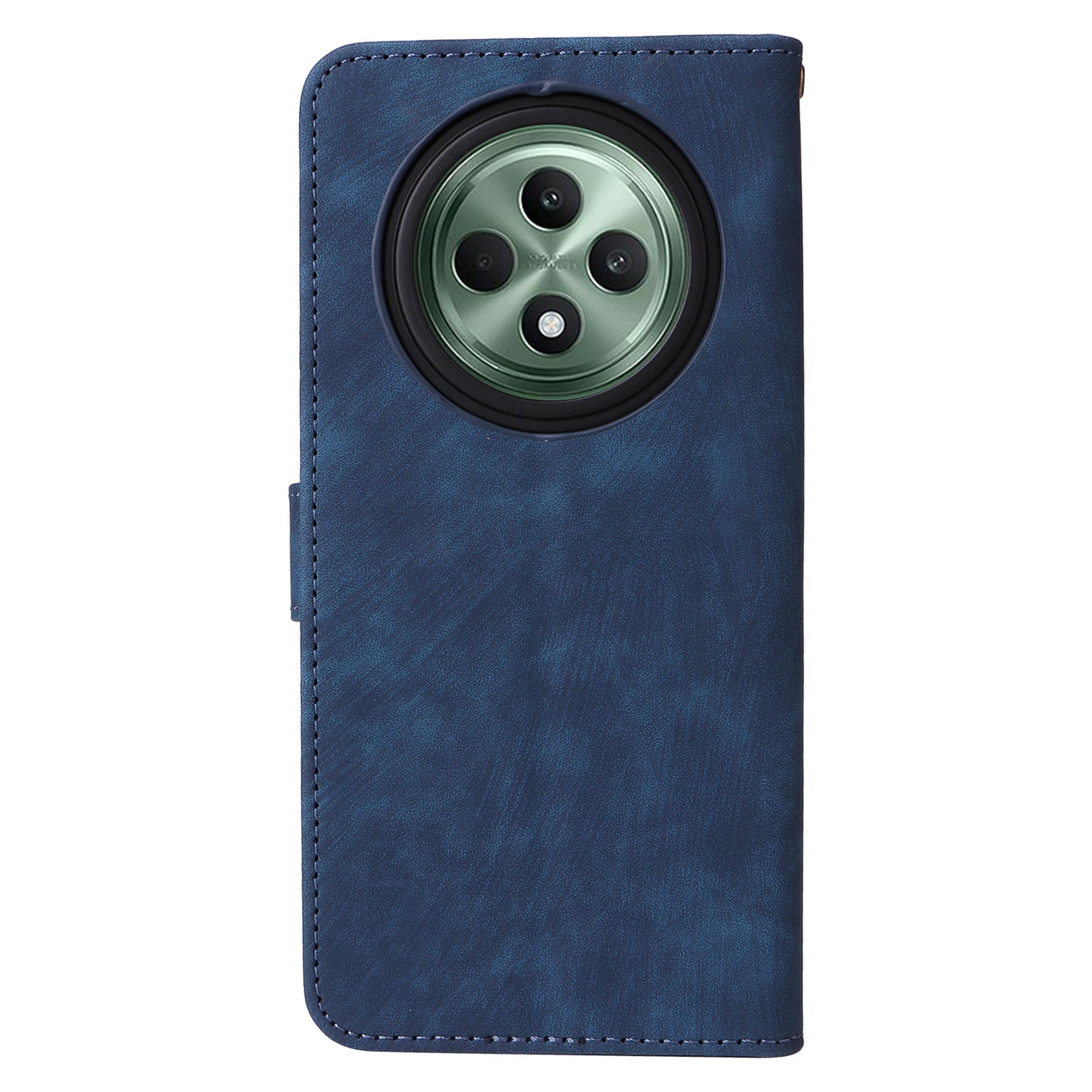 For Oppo Reno12 F 5G / Oppo F27 5G Leather Case RFID Blocking Wallet Phone Cover with Strap - Blue