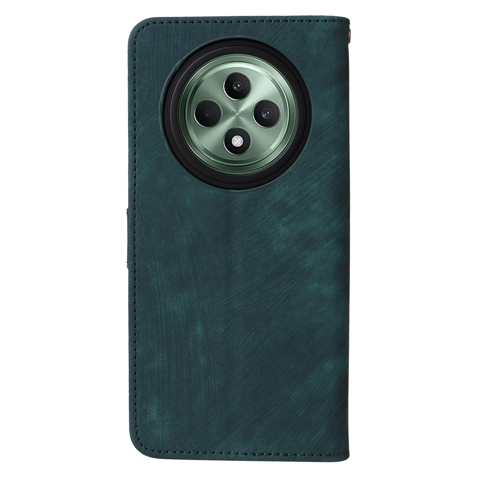 For Oppo Reno12 F 5G / Oppo F27 5G Leather Case RFID Blocking Wallet Phone Cover with Strap - Green