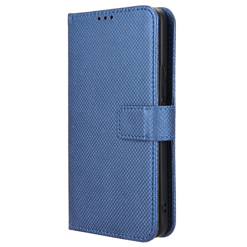 For Oppo Reno12 F 5G / Oppo F27 5G Case PU Leather Diamond Texture Protective Phone Cover - Blue