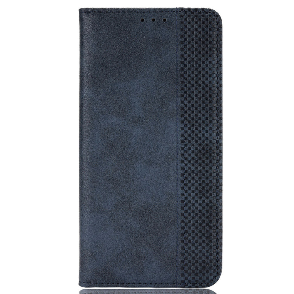 For vivo S19 Pro 5G  /  V40 5G Case Retro PU Leather Wallet Phone Cover Stand - Blue