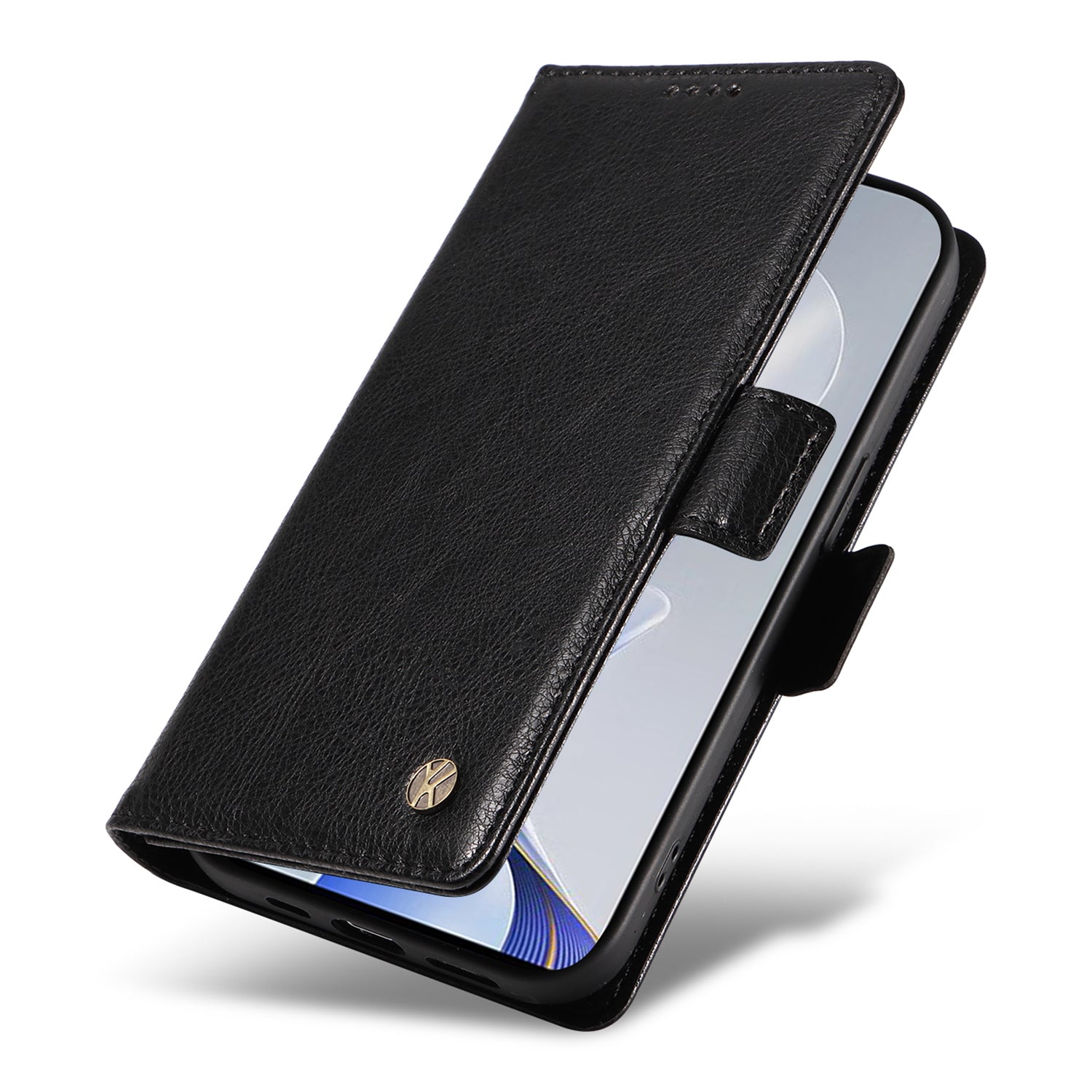 YIKATU YK-007 For vivo V40 5G / S19 5G Case Litchi Texture Leather Flip Phone Cover with Stand - Black