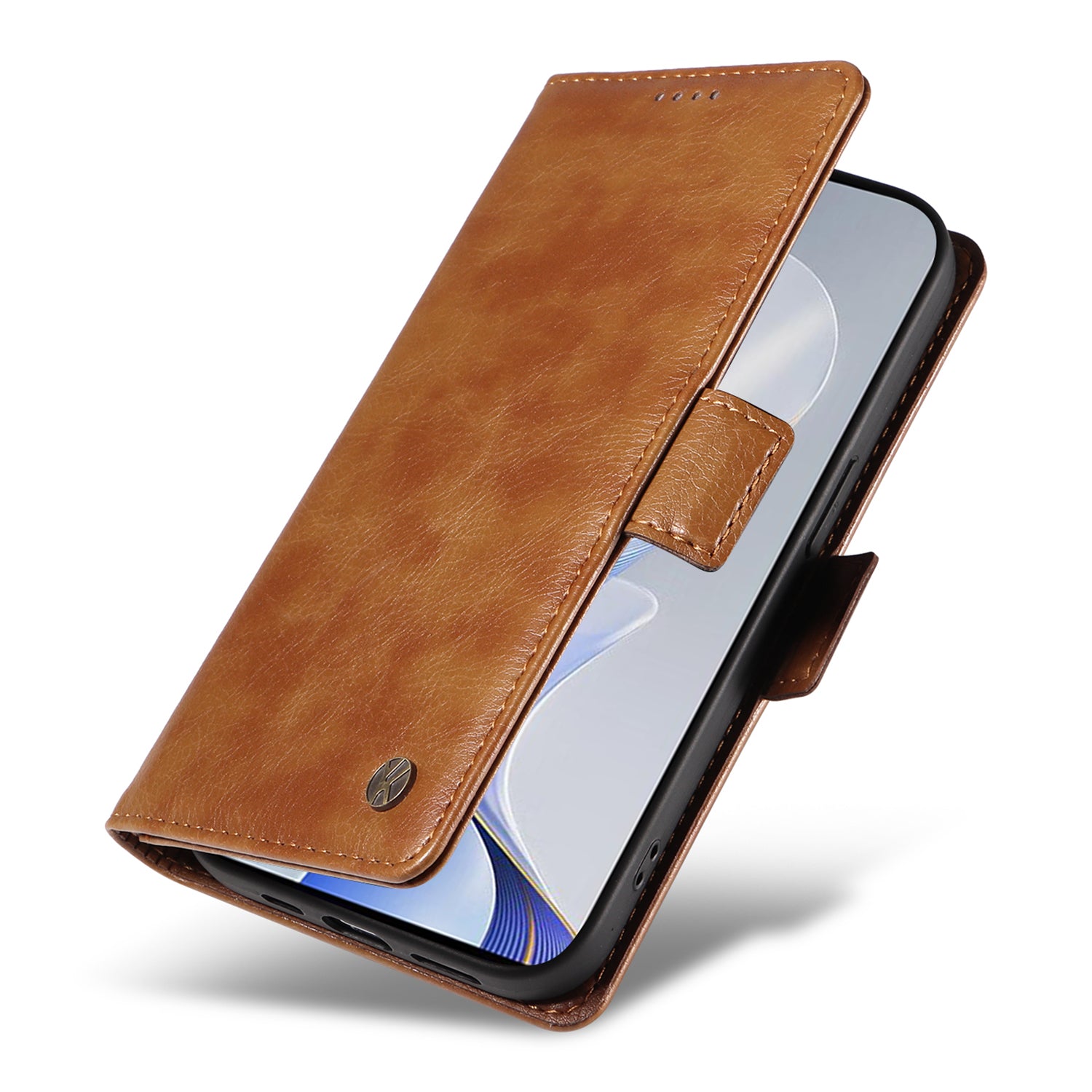 YIKATU YK-007 For vivo V40 5G / S19 5G Case Litchi Texture Leather Flip Phone Cover with Stand - Brown