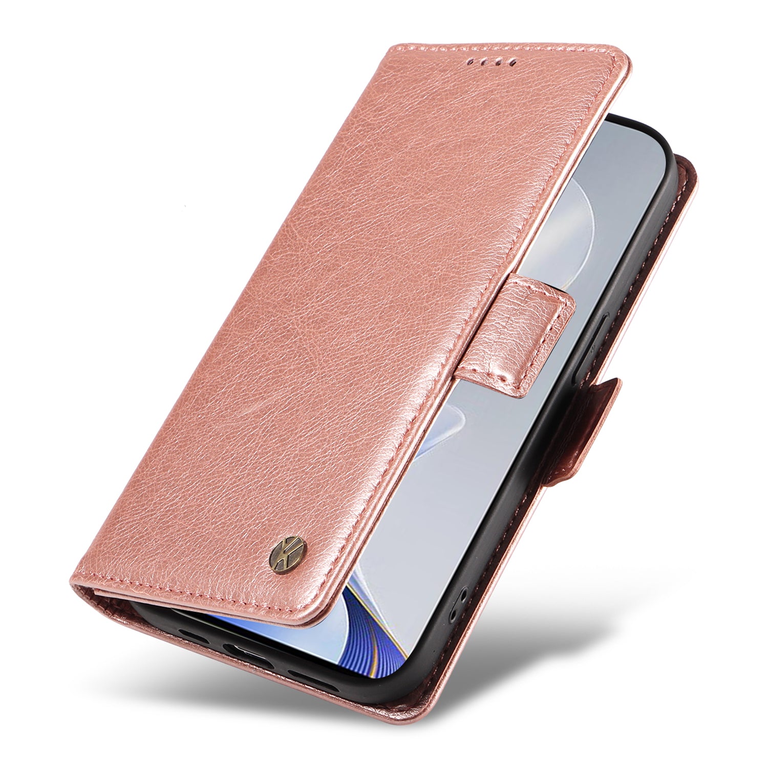 YIKATU YK-007 For vivo V40 5G / S19 5G Case Litchi Texture Leather Flip Phone Cover with Stand - Rose Gold