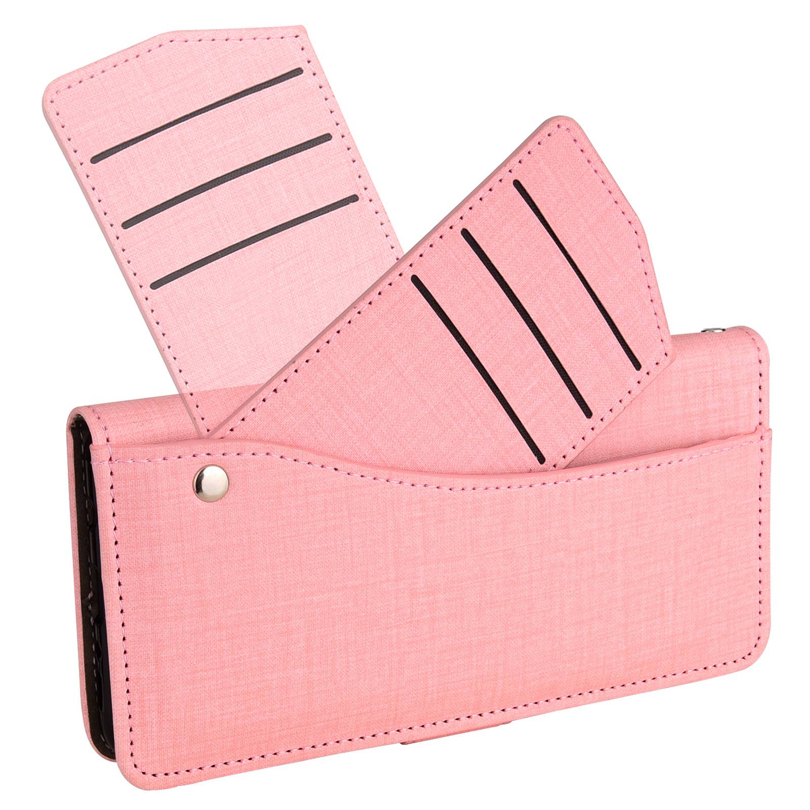 For Samsung Galaxy S20 FE / S20 FE 5G / S20 FE 2022 / S20 Lite Jean Cloth Texture PU Leather Wallet Stand Phone Case with Rotating Card Slot - Pink