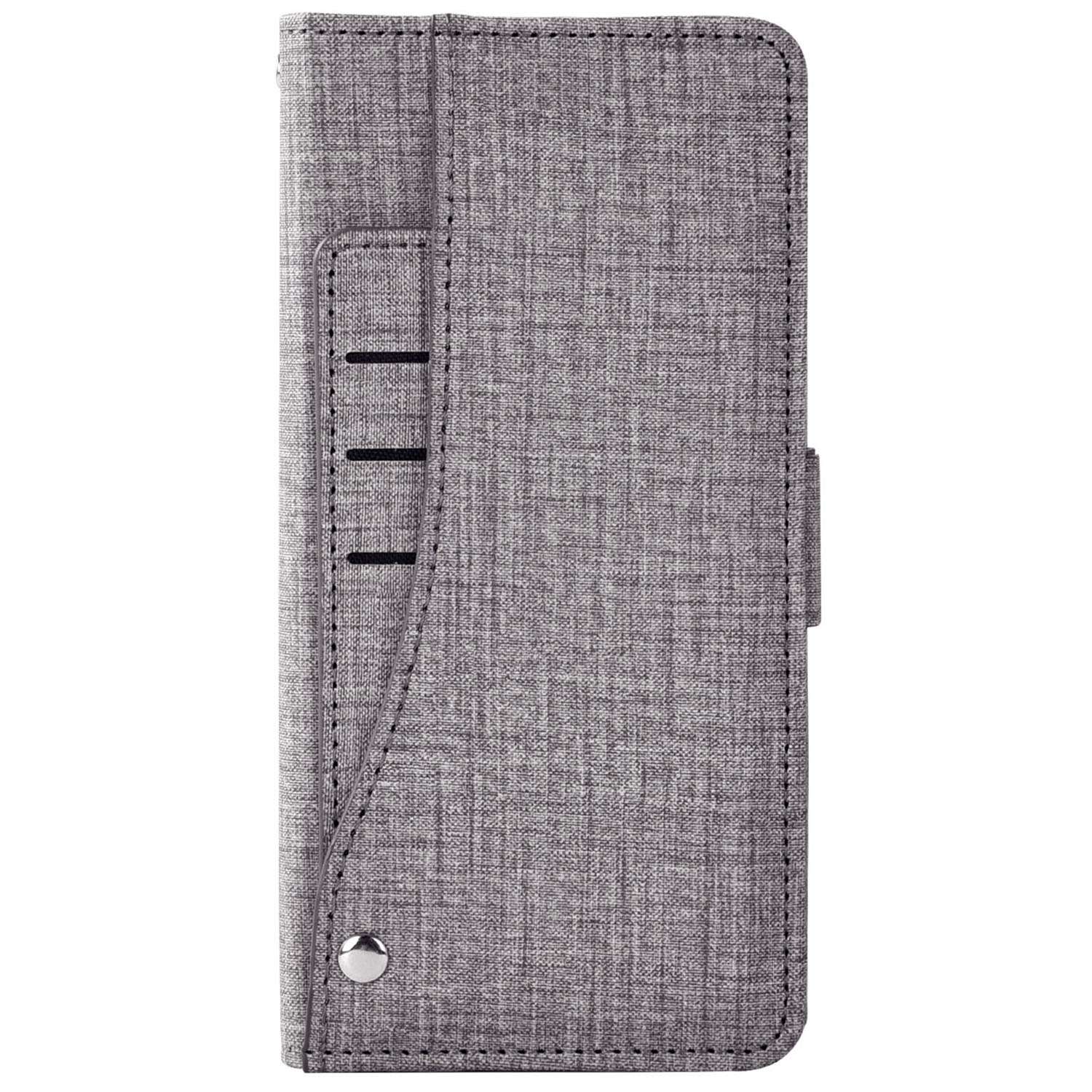 For Samsung Galaxy S20 FE / S20 FE 5G / S20 FE 2022 / S20 Lite Jean Cloth Texture PU Leather Wallet Stand Phone Case with Rotating Card Slot - Grey