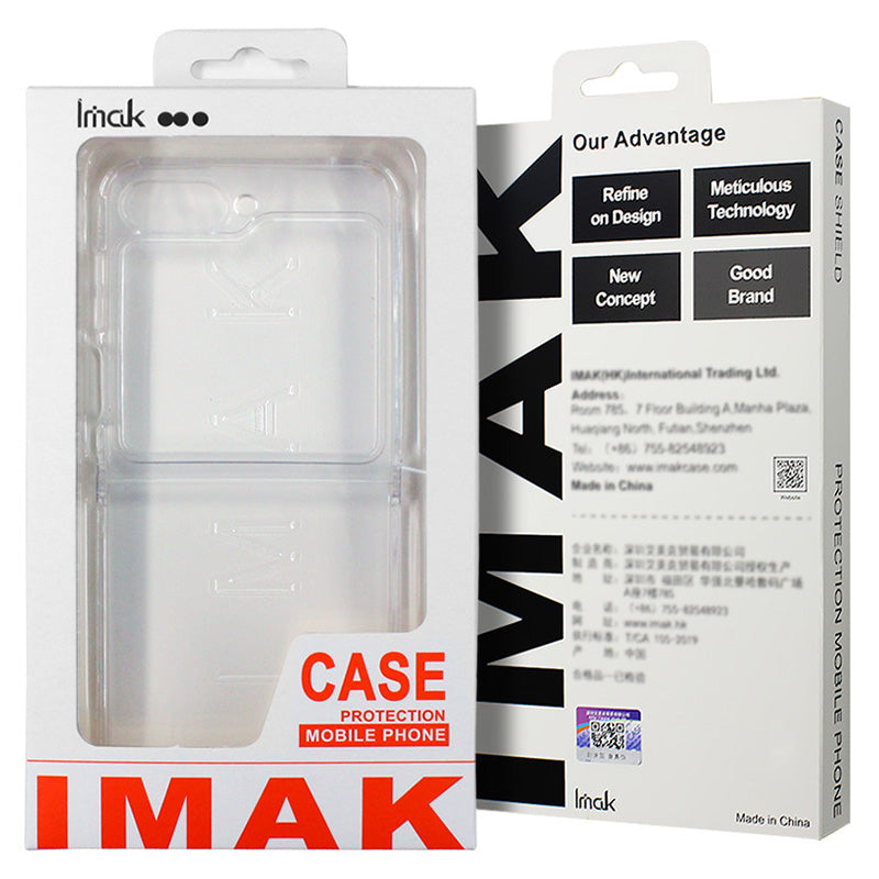 IMAK UX-6 Series for Motorola Razr 50 Ultra 5G / Razr+ 2024 5G Case Clear TPU Airbags Phone Cover