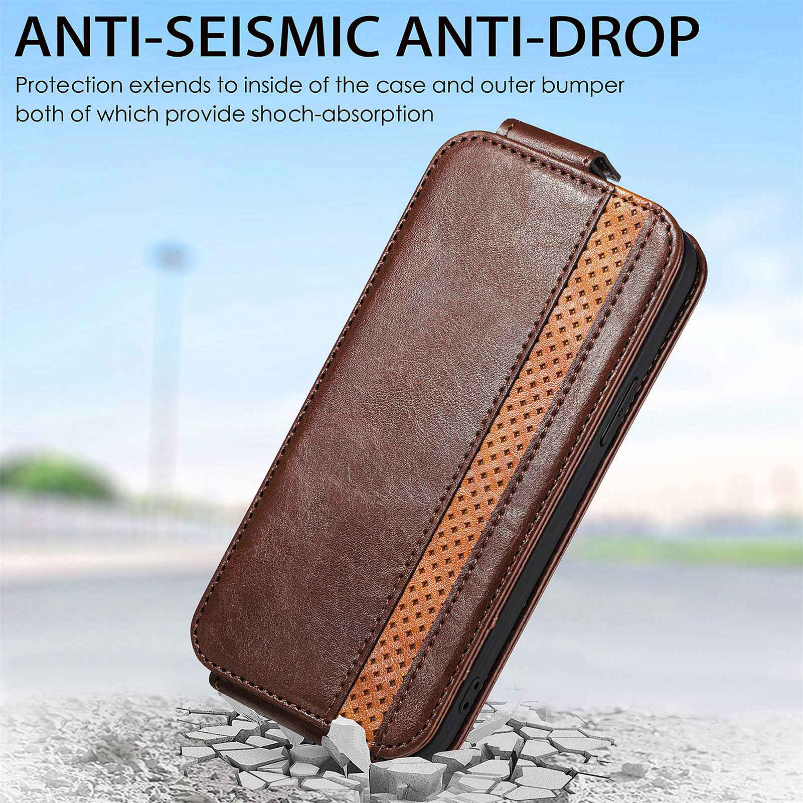 CASENEO 003 Series for Samsung Galaxy S20 FE 4G / FE 5G / S20 Lite / S20 FE 2022 Business Style Splicing Phone Drop-proof Case PU Leather Stand Vertical Flip Cover with Card Slots - Brown