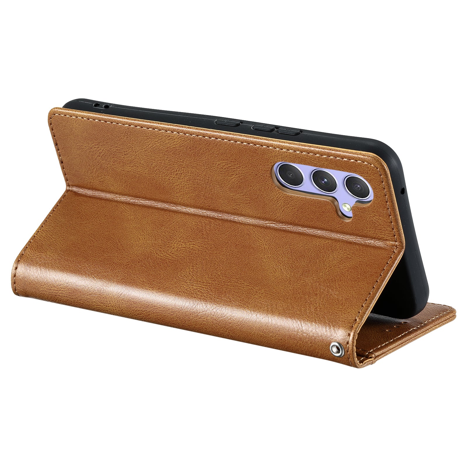 013 Style For Samsung Galaxy A16 5G / A16 4G Case Anti-Fall PU Leather Phone Cover with 6 Card Slots - Brown