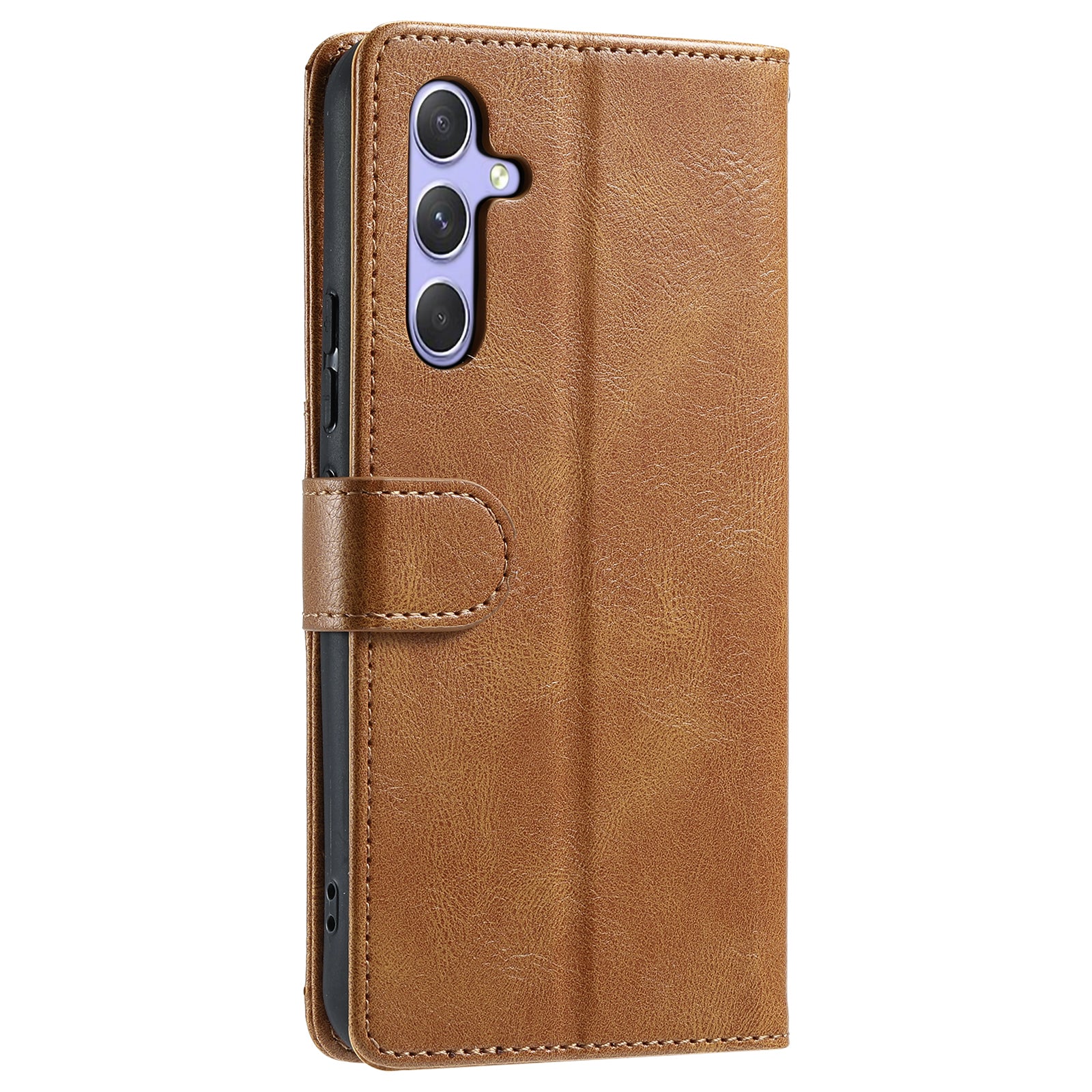 013 Style For Samsung Galaxy A16 5G / A16 4G Case Anti-Fall PU Leather Phone Cover with 6 Card Slots - Brown