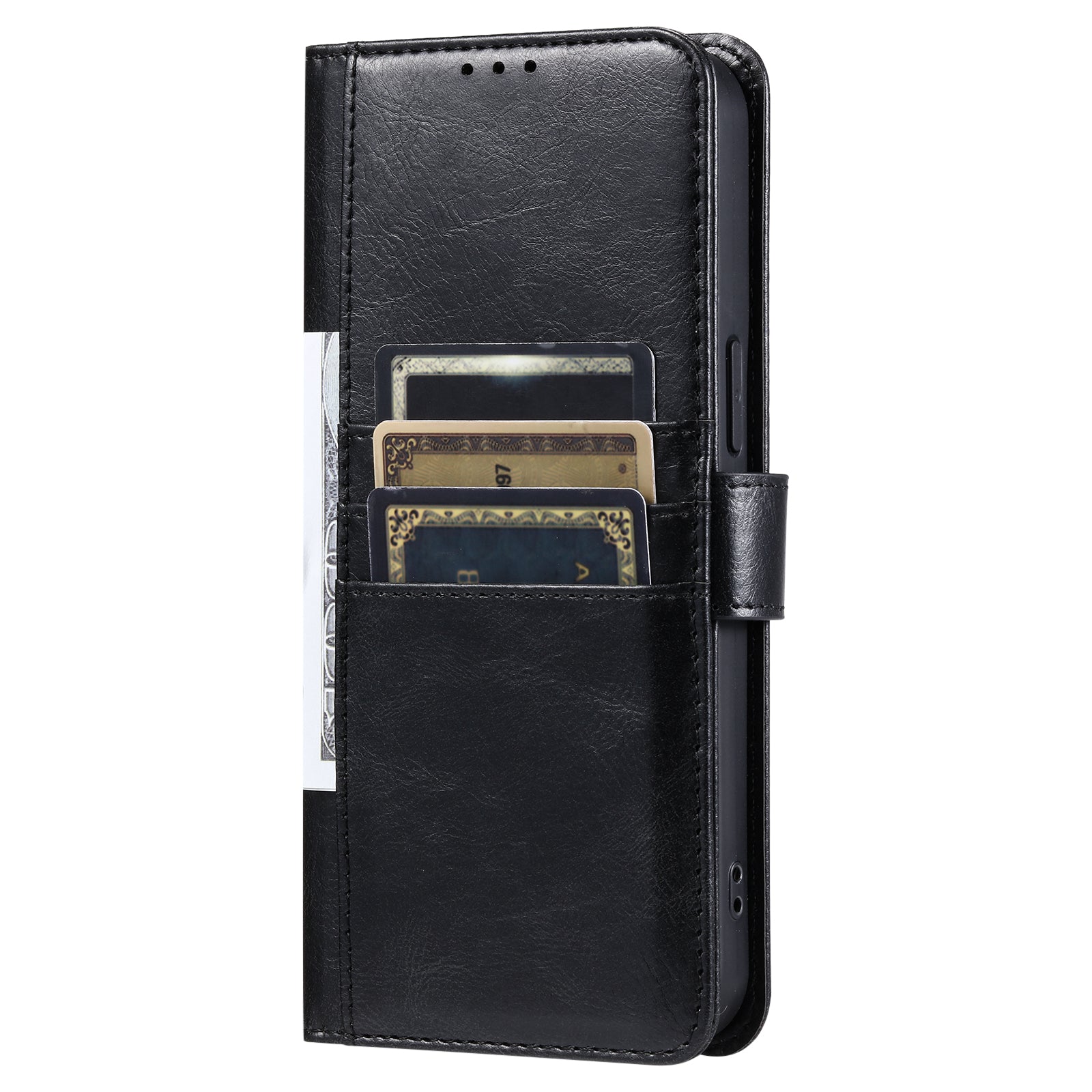 013 Style For Samsung Galaxy A16 5G / A16 4G Case Anti-Fall PU Leather Phone Cover with 6 Card Slots - Black