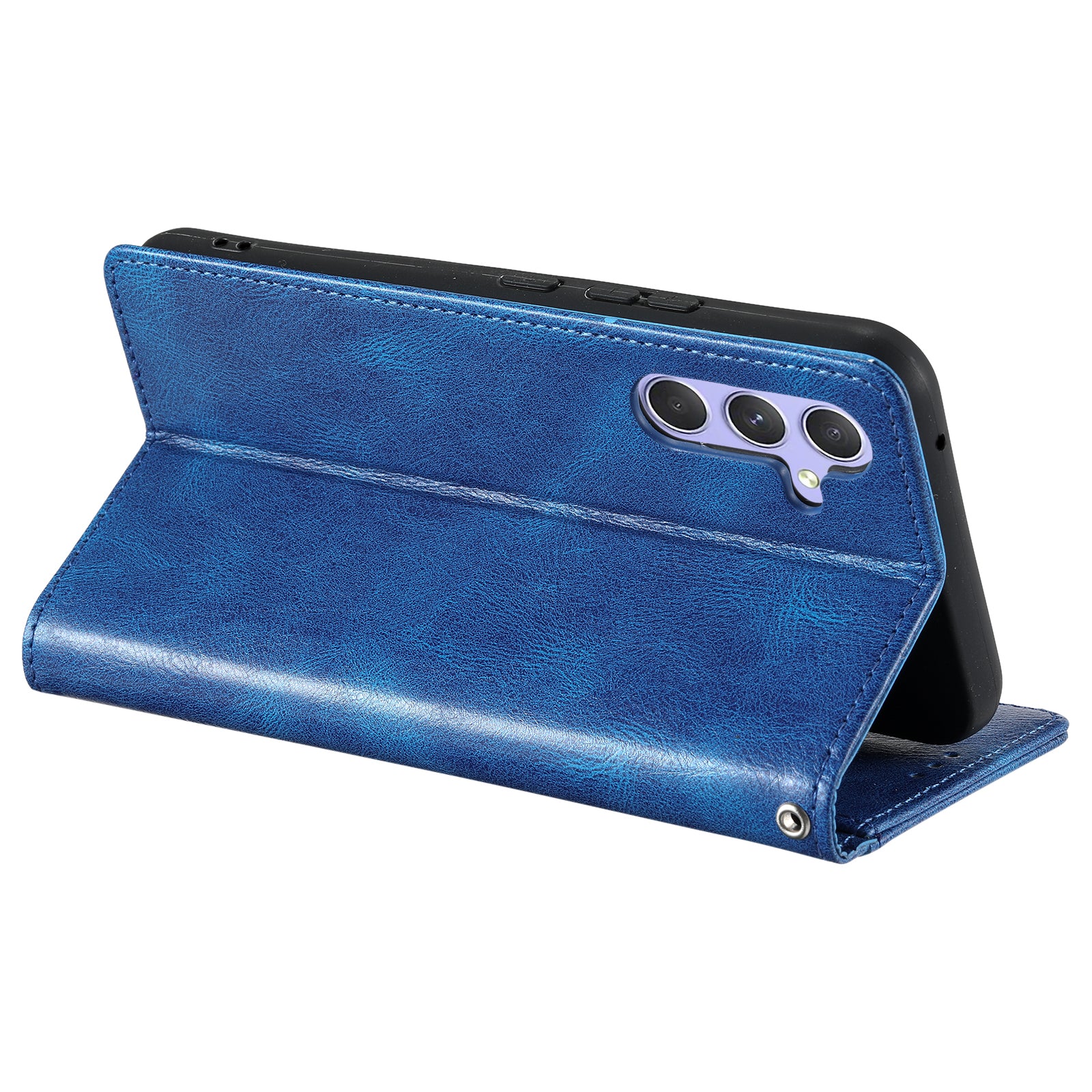 013 Style For Samsung Galaxy A16 5G / A16 4G Case Anti-Fall PU Leather Phone Cover with 6 Card Slots - Blue