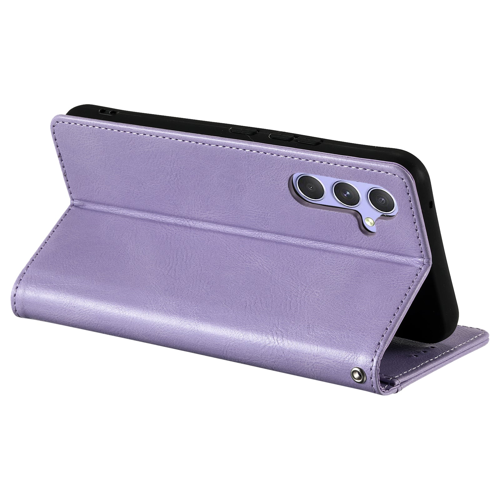 013 Style For Samsung Galaxy A16 5G / A16 4G Case Anti-Fall PU Leather Phone Cover with 6 Card Slots - Purple