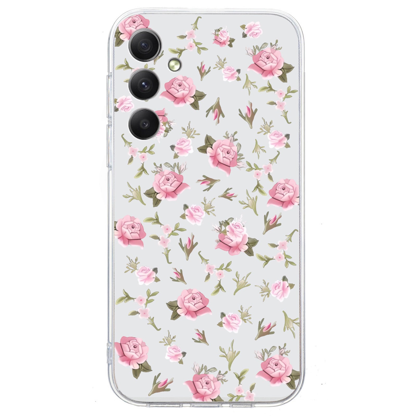 For Samsung Galaxy A16 5G / A16 4G Case Pattern Printing Soft TPU Back Phone Cover - Pink Floral